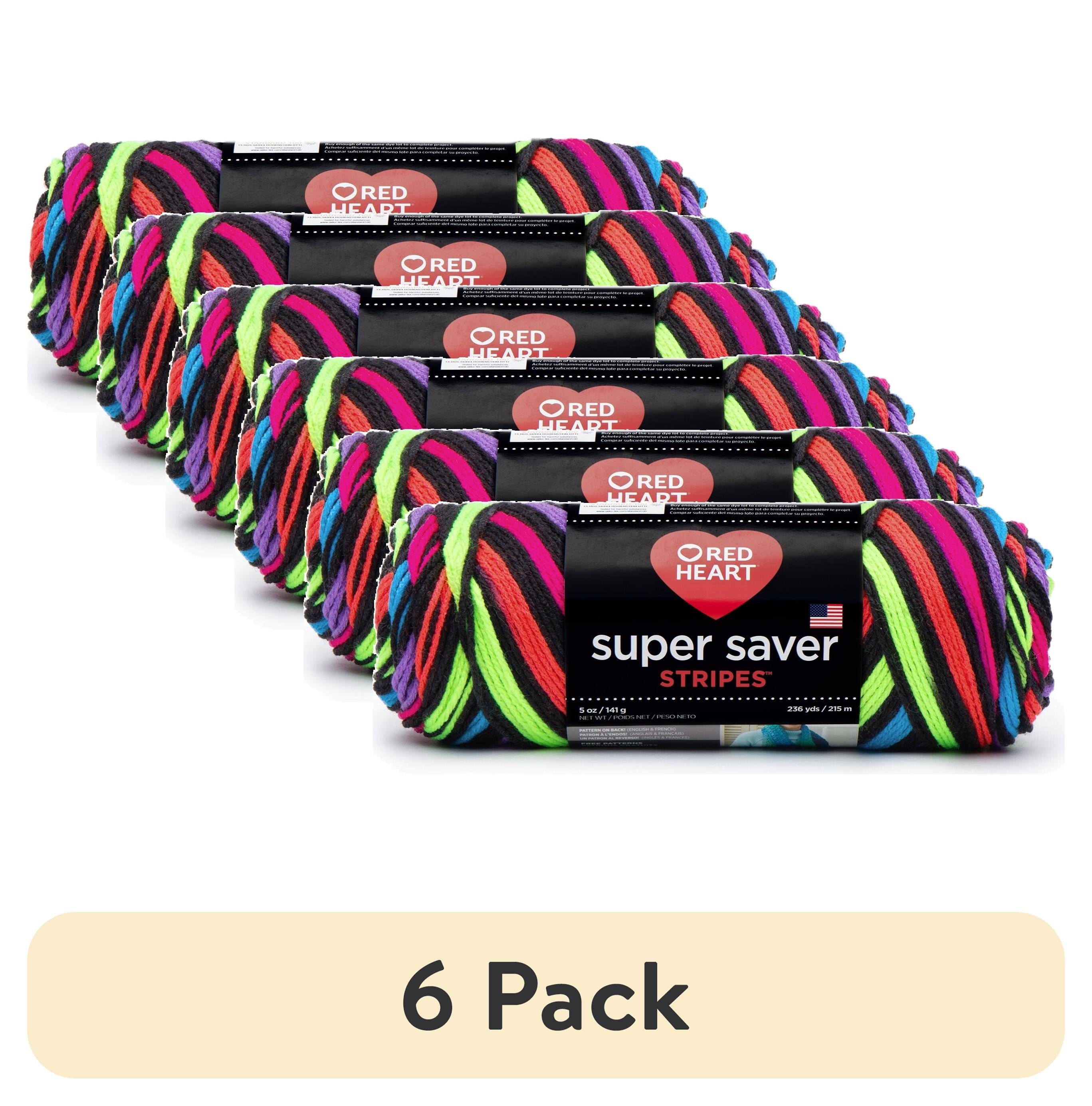 Red Heart® Super Saver® 4 Medium Acrylic Yarn, Bonbon Print 5oz/142g, 236 Yards
