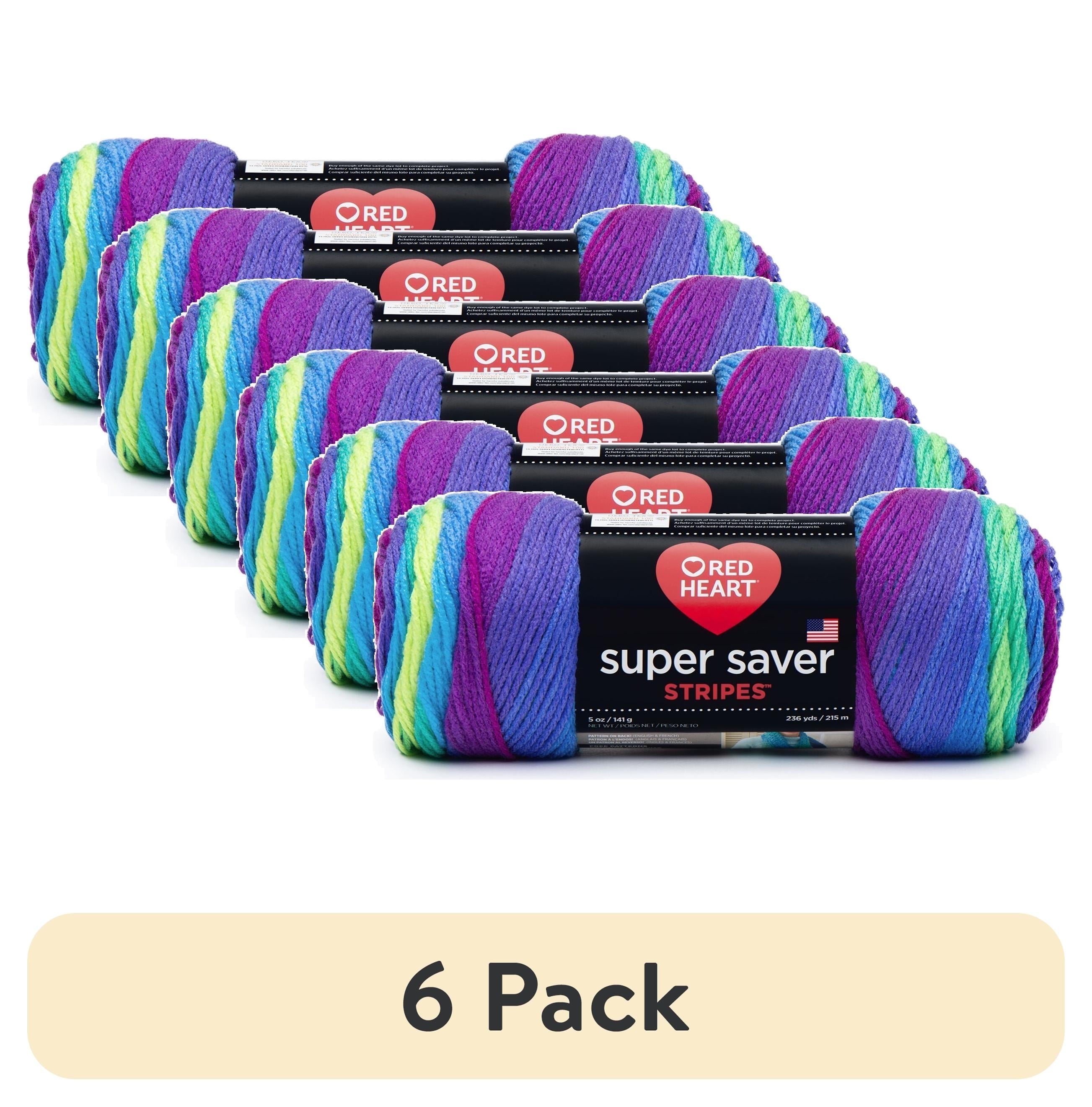 Red Heart® Super Saver® 4 Medium Acrylic Yarn, Bonbon Print 5oz/142g, 236 Yards