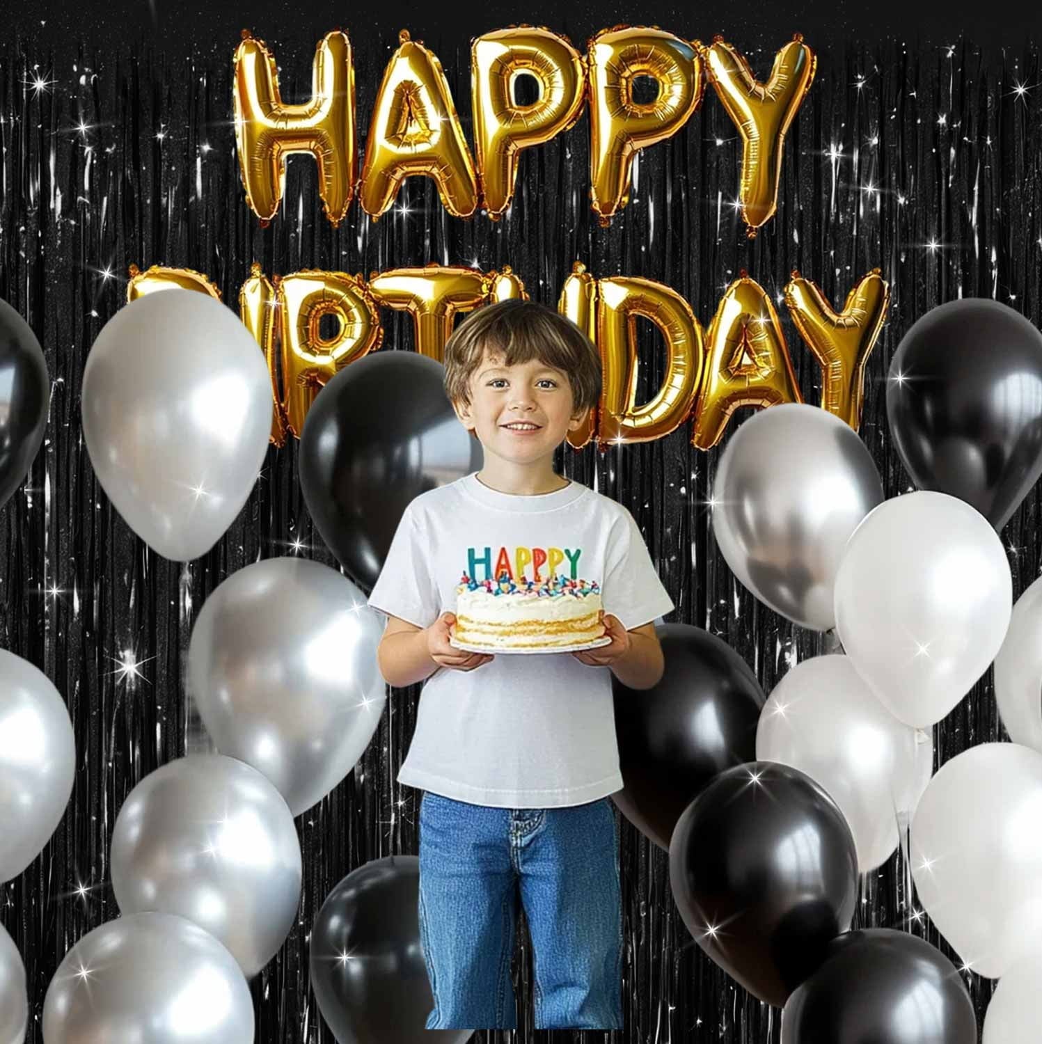 Sm:)e 2-Pack Light Bright Silver Foil Fringe Curtains for Events - Birthday, Wedding, Graduation, Christmas, Baby Shower, various festivals Decor Photo Booth Fun!