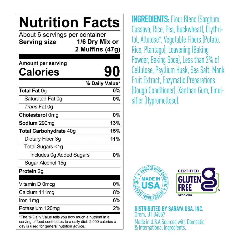 Lakanto Pumpkin Spice Muffin Mix - Sweetened with Monk Fruit and Allulose, Erythritol -8 Oz