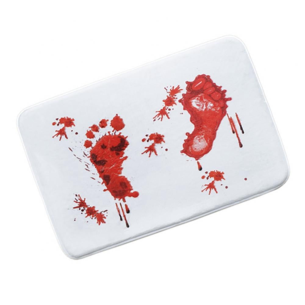 Halloween Horror Blood Stained Carpet In Bathroom, Bedroom And Living Room, Bedside Mat, Door Mat, Bathroom Absorbent Non-Slip Mat (15.7X23.6")