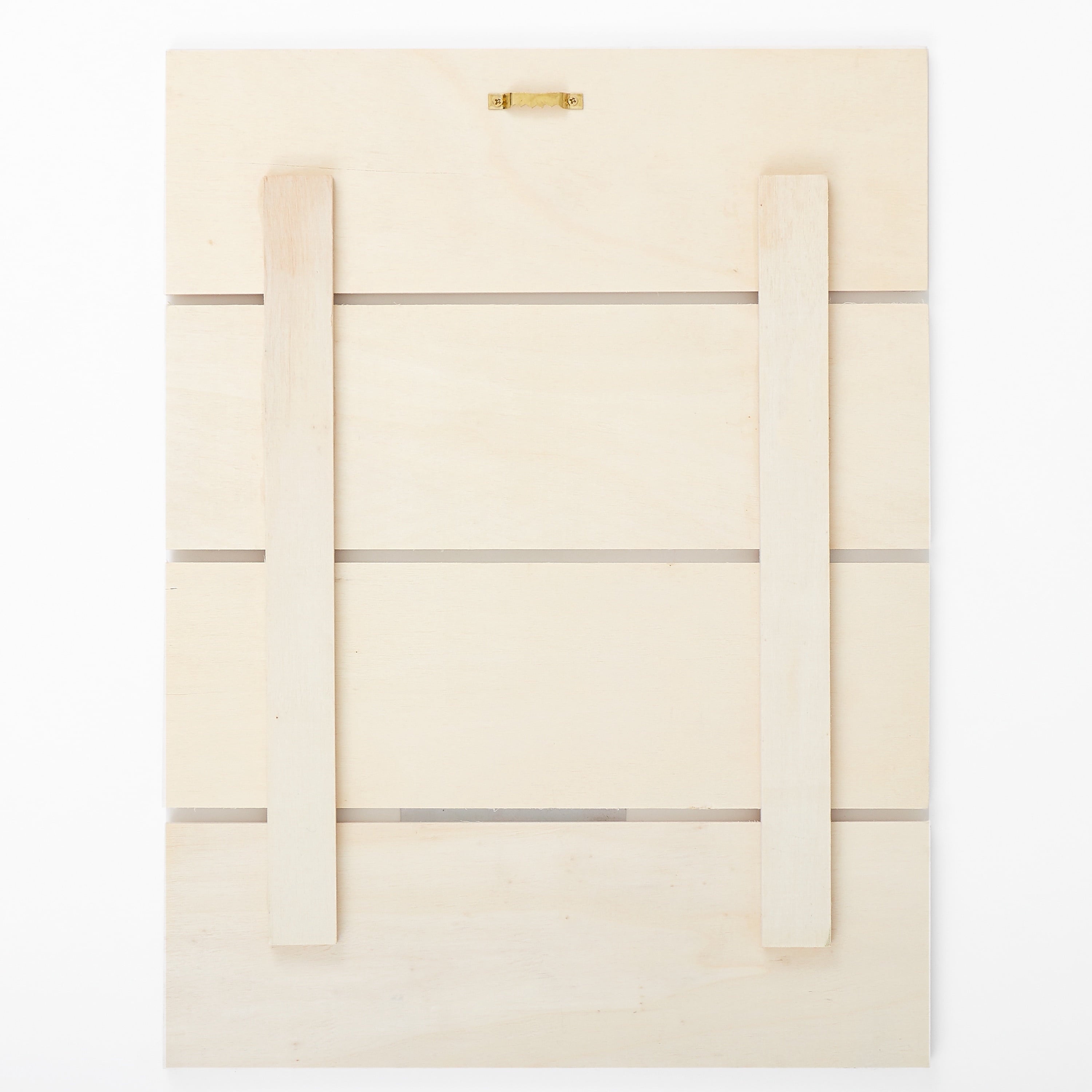 Plaid Unfinished Rectangle Wood Pallet Plaque, 15.9 in x 11.9 in
