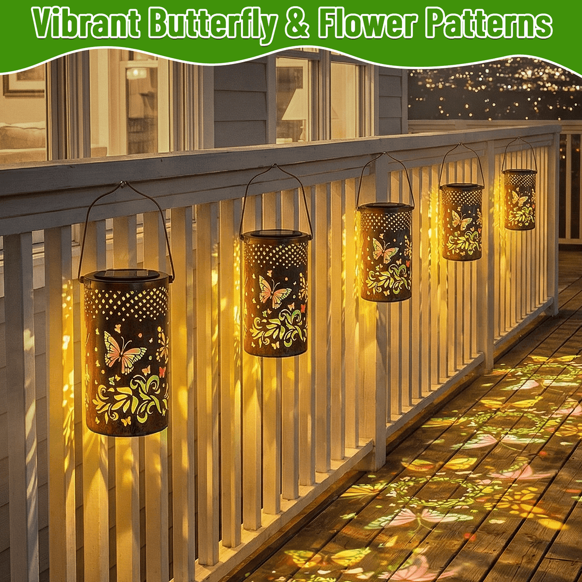 Colorful Solar Lanterns IP65 Outdoor Waterproof, Mother's Day Gifts for Women Mom Grandma - LED Colorful Sunflower Solar Lights Metal Hanging Lantern for Patio Yard Porch
