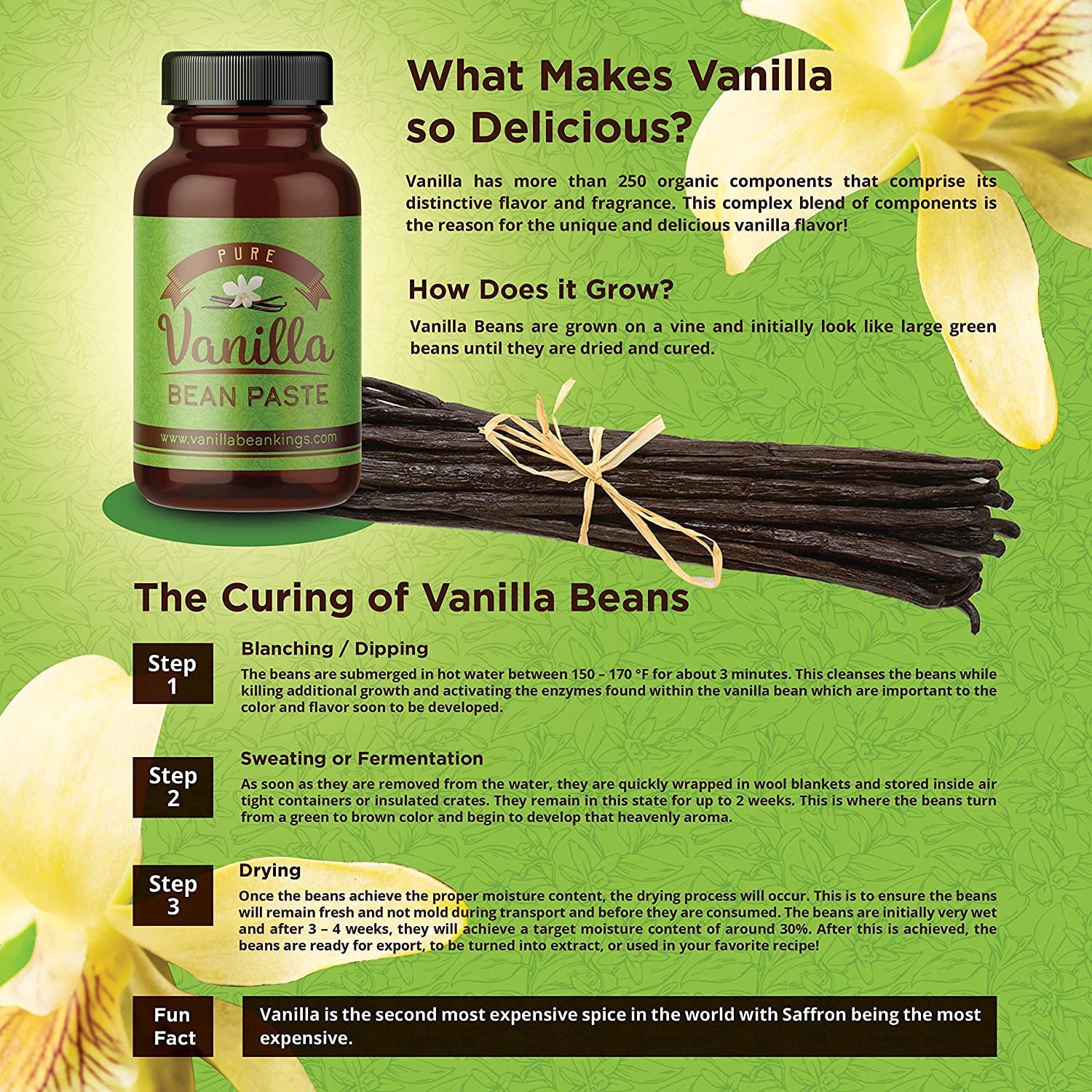 Madagascar Vanilla Bean Paste for Baking & Cooking - Made with Real Vanilla Seeds - 8 OZ