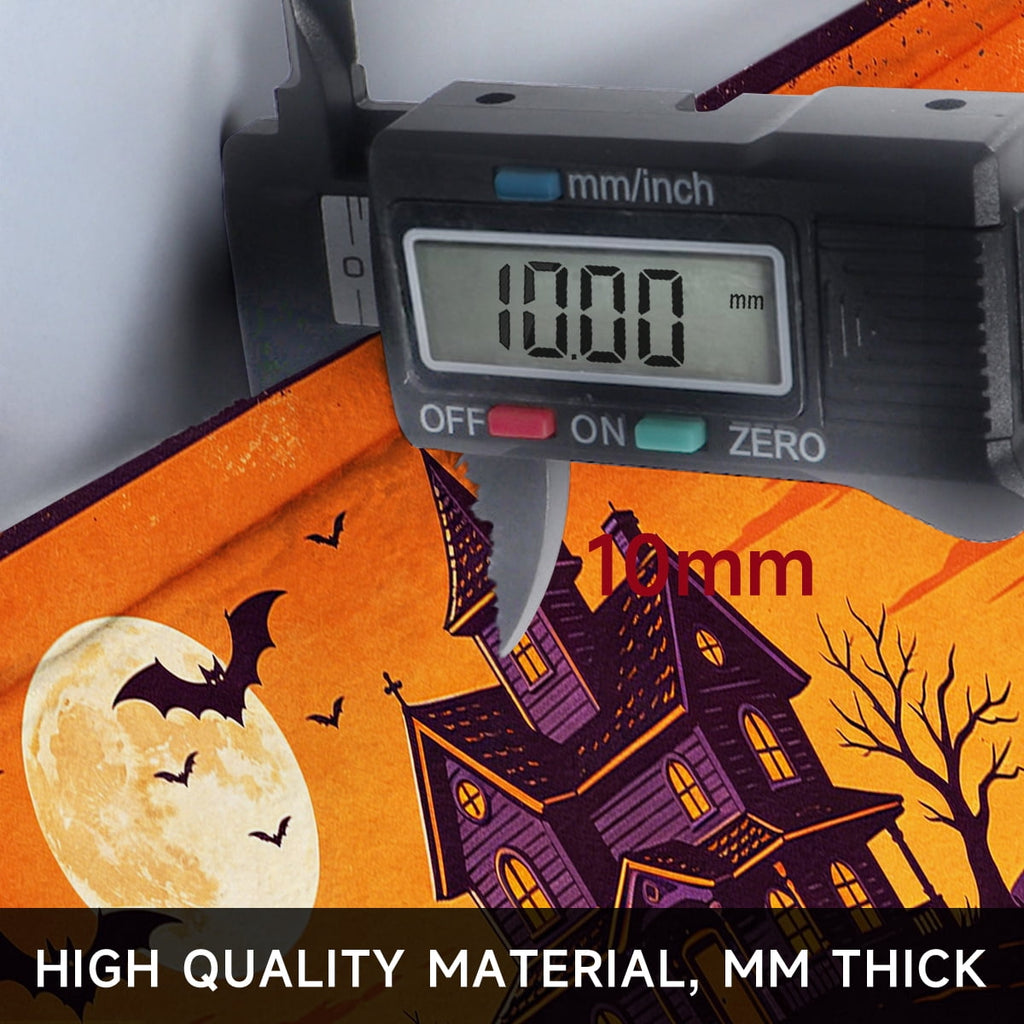 CCTFS Halloween Pumpkin Bat Candy 1Pc Flannel Mat and Kitchen Rugs,Soft Non-slip,Perfect for Home Bathroom
