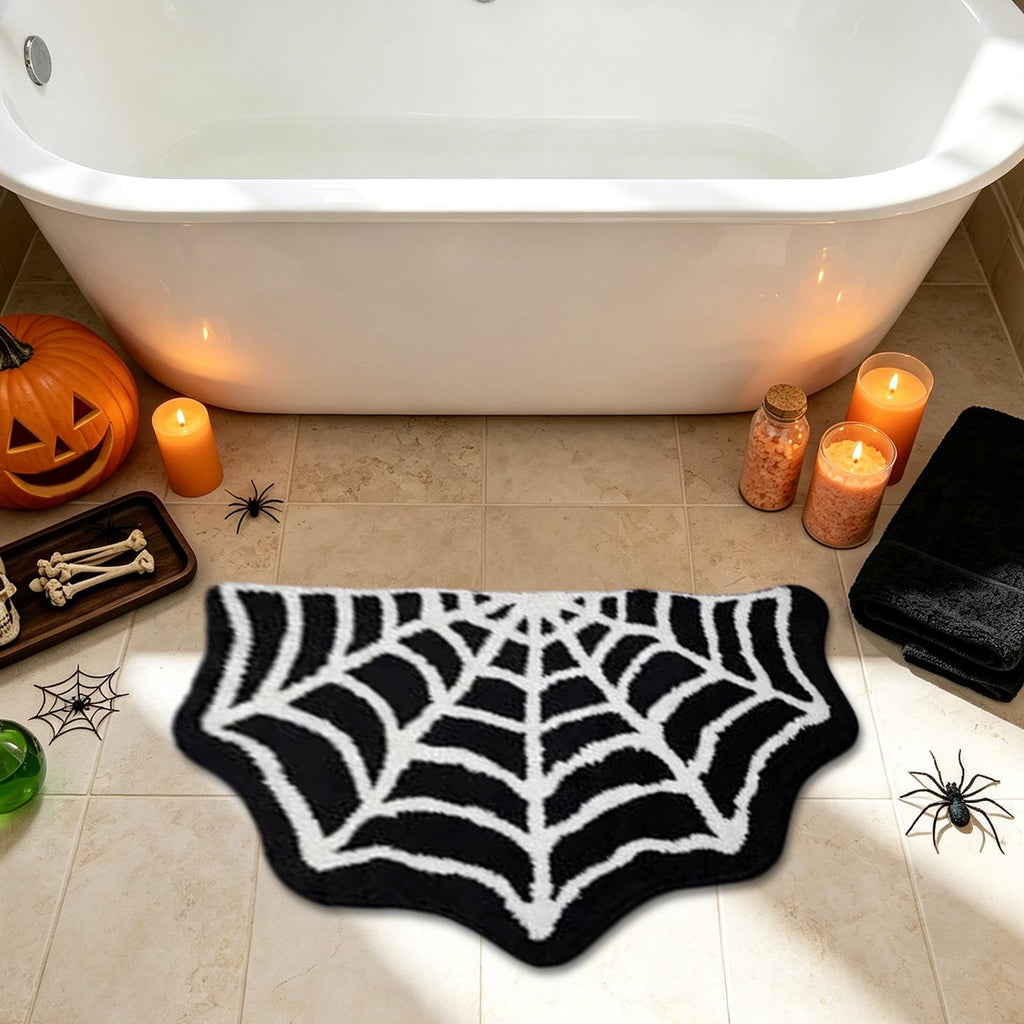 Yhmxh Halloween Bathroom Rugs, Halloween Pumpkin Bath Mats, Farmhouse Halloween Rugs for Bathroom Decorations for The Home, Holiday Cute Pumpkin Decor Non-Slip 15.7x23.6 Inches