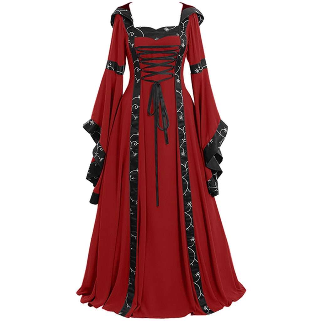 Babysbule Womens Summer Dresses, Women's Vintage Classic Medieval Floor Length Renaissance Gothic Long Sleeve Dress