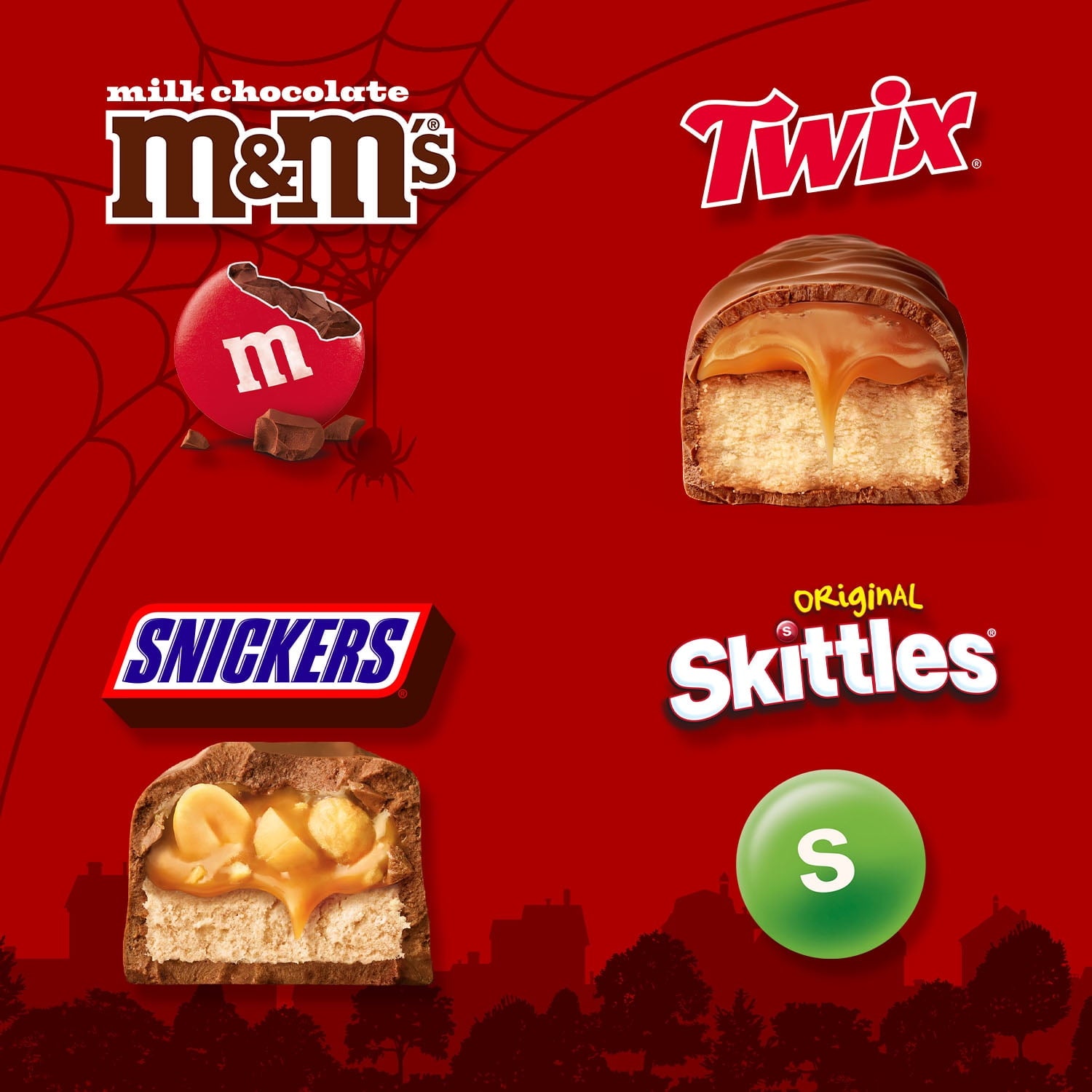M&M's, Snickers, Skittles & Twix Halloween Candy Variety Pack - 60 Ct Bulk Bag