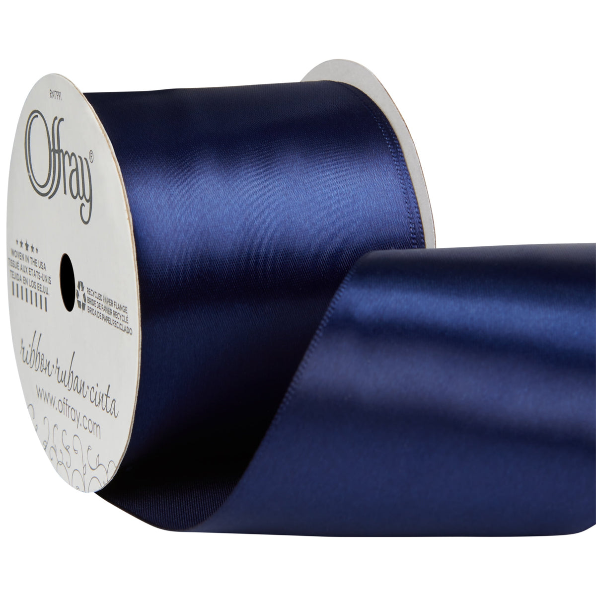 (2 pack) Offray Ribbon, Red 2 1/4 inch Single Face Satin Polyester Ribbon for Sewing, Crafts, and Gifting, 9 feet, 1 Each