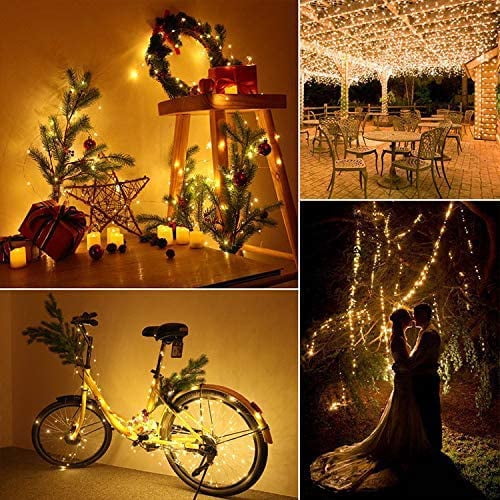 Solar String Lights for Outdoor,99ft 300 LED Bright Copper Wire Fairy Lights Waterproof Solar Lights with 8 Modes for Tree Garden Party Wedding Christmas Decor (Multicolor)
