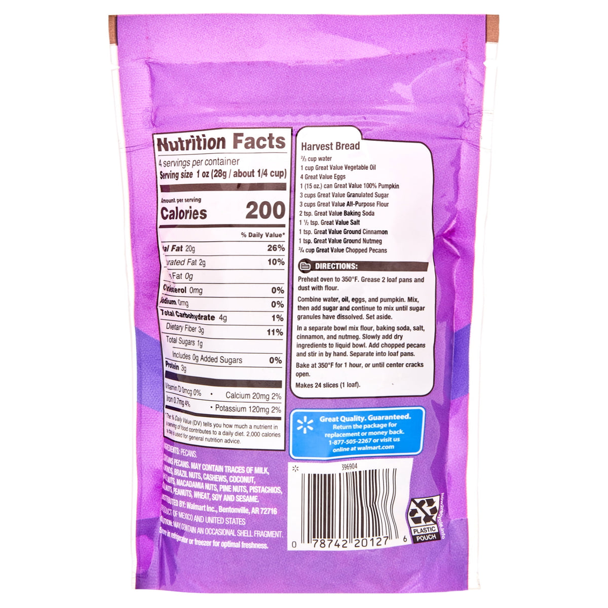 Great Value Chopped Pecans, 4 oz