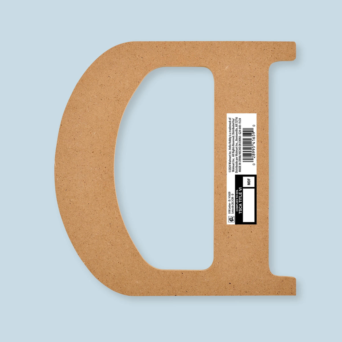 Hello Hobby Surfaces Unfinished Wood MDF Letter A, 8 in