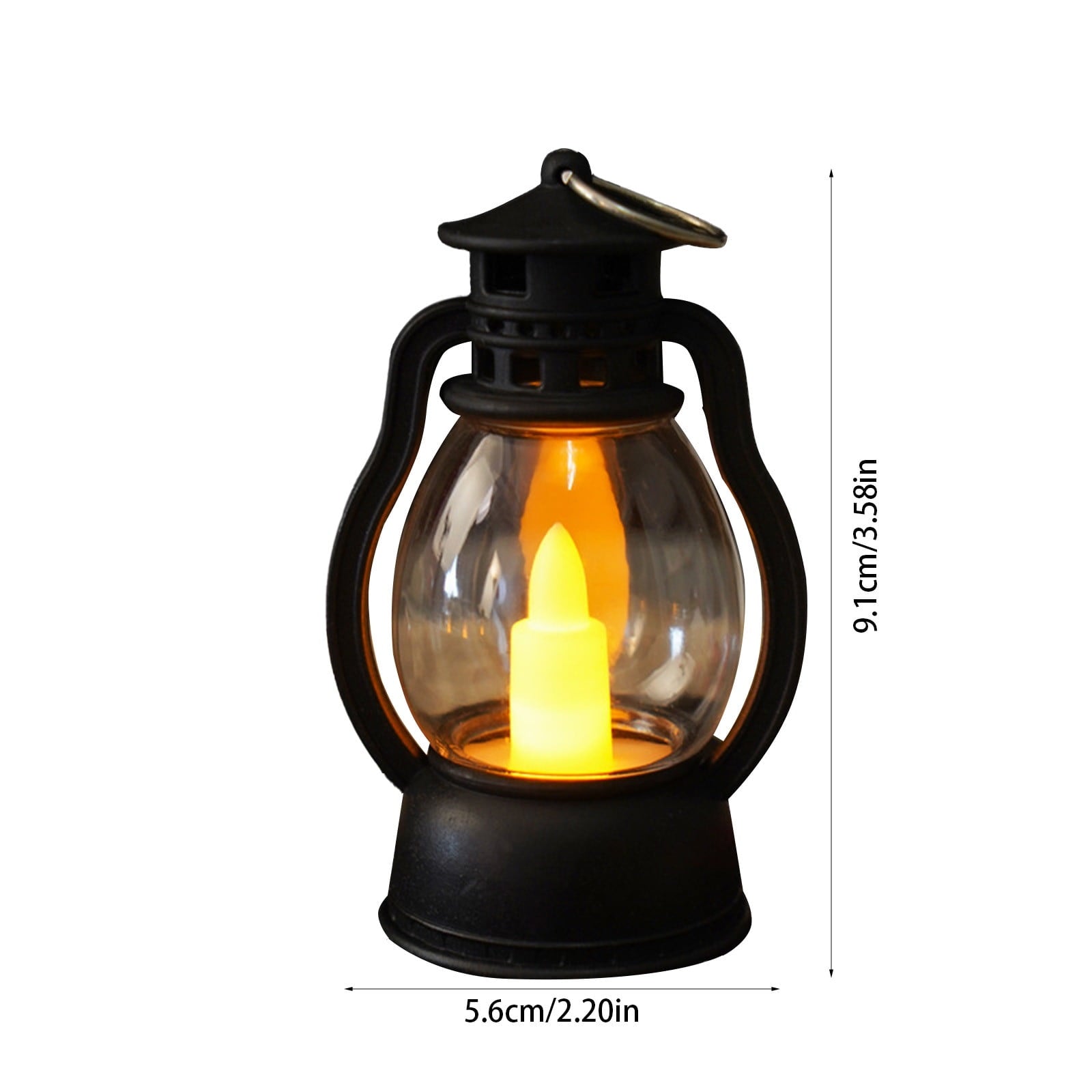 Djiypn Mini Lanterns 2Pack LED Small Lanterns Decorative Indoor Outdoor Hanging Lantern Decorative Candle Light Farmhouse Decor for Weddings Western Camping Party Halloween Christmas Decorations