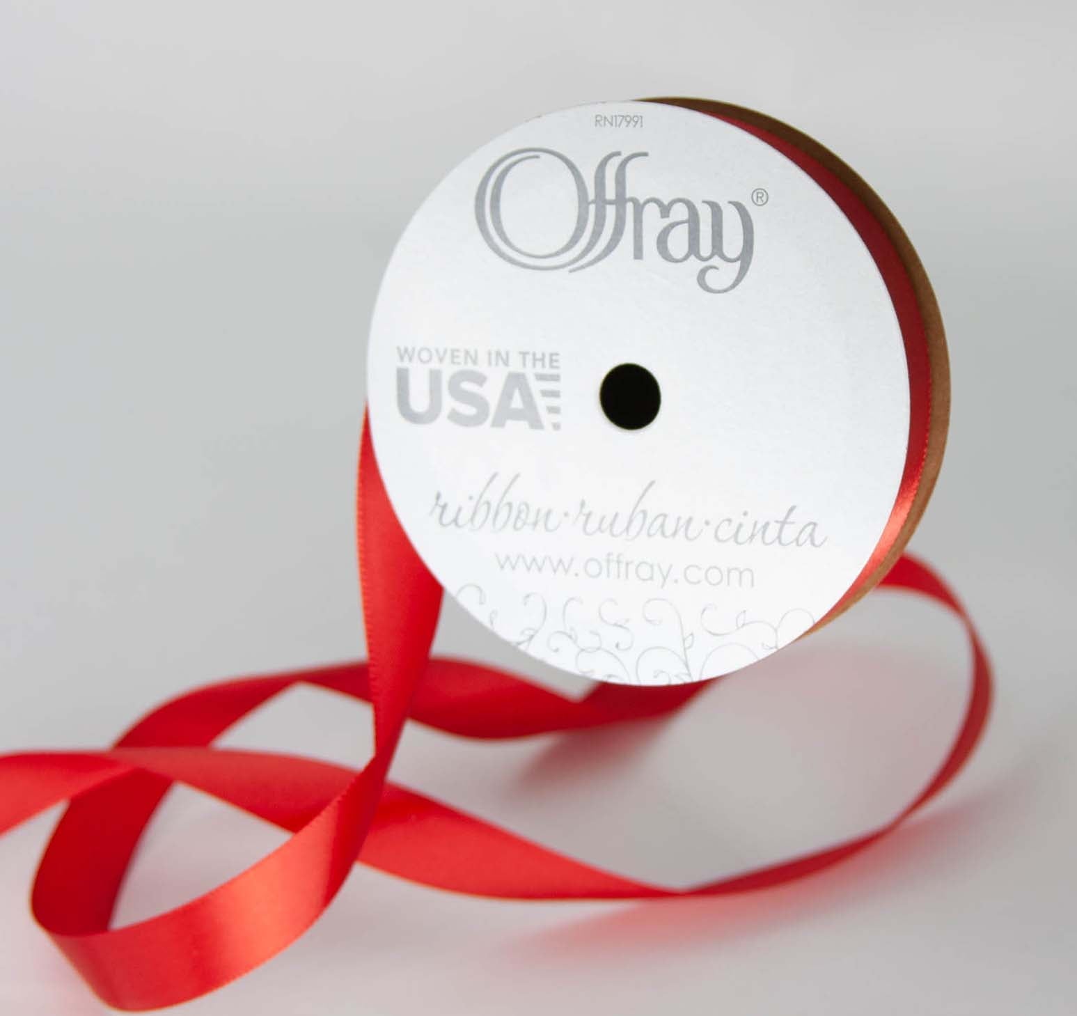 (3 pack) Offray Ribbon, Forest Green 5/8 inch Single Face Satin Polyester Ribbon, 18 feet