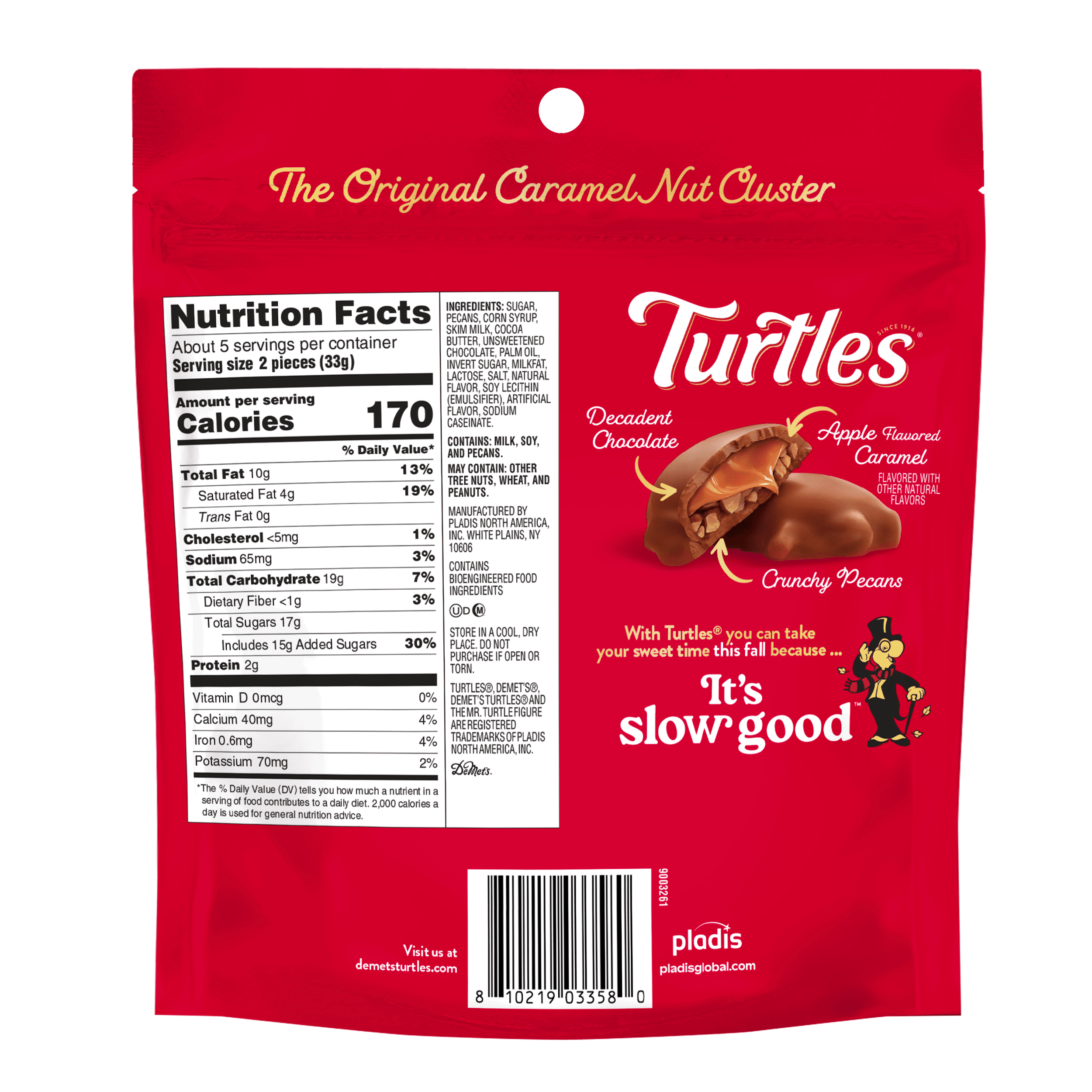 Turtles Caramel Apple Pecan Clusters, 6.3oz Bag