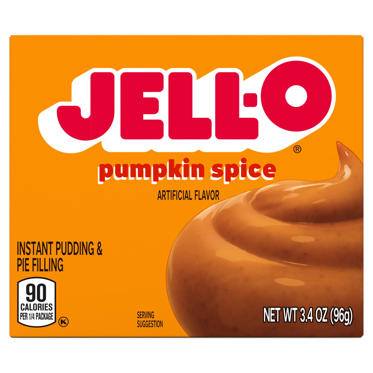 Jell-O Pumpkin Spice Artificially Flavored Instant Pudding & Pie Filling Mix, 3.4 oz Box