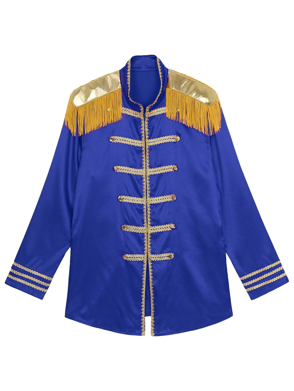 Eandarui Men's Halloween SGT Sergeant Pepper Costume Jacket Fancy Dress Hippie Music Star 1960s Shirt Red S