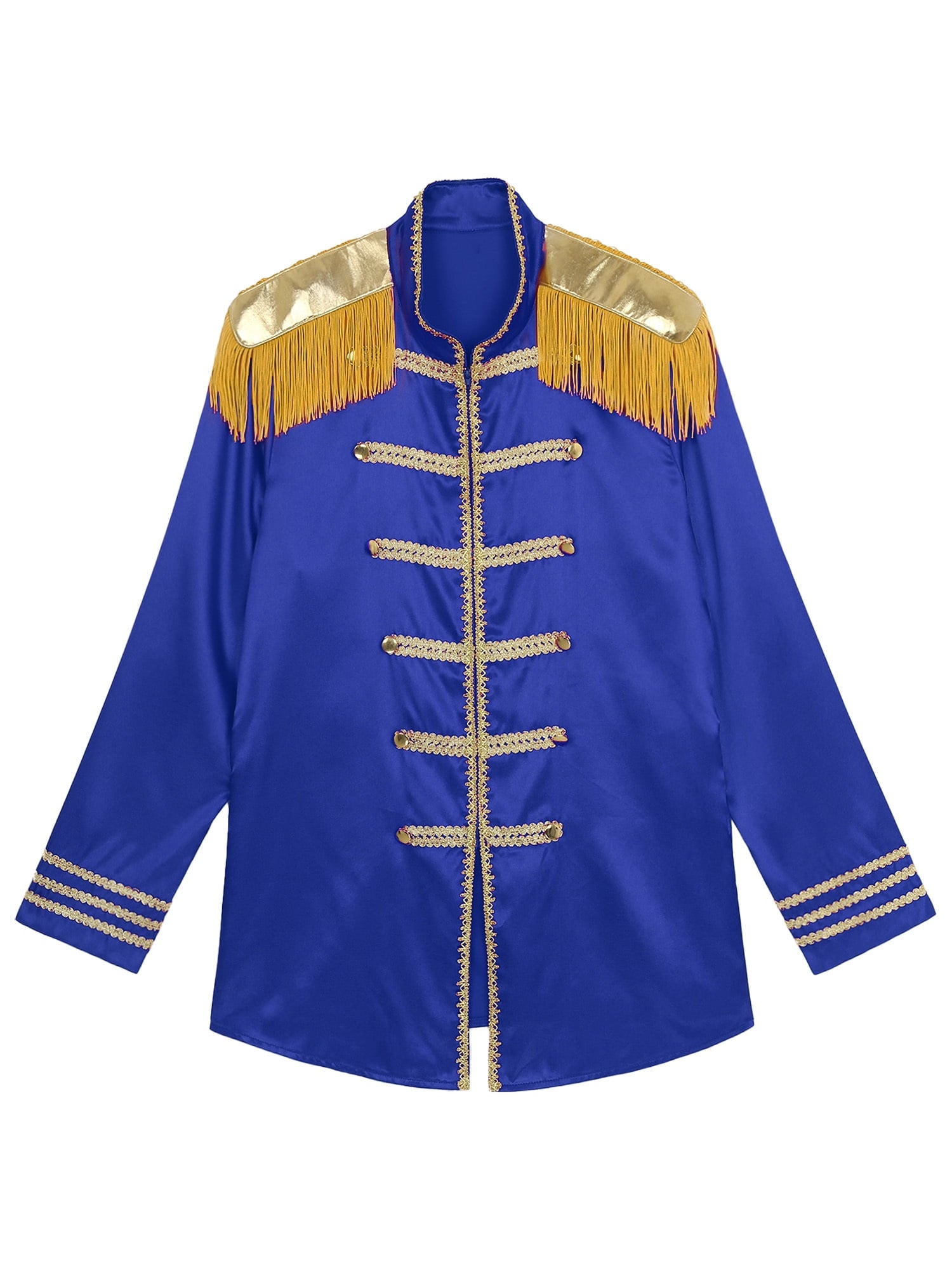 Eandarui Men's Halloween SGT Sergeant Pepper Costume Jacket Fancy Dress Hippie Music Star 1960s Shirt Red S