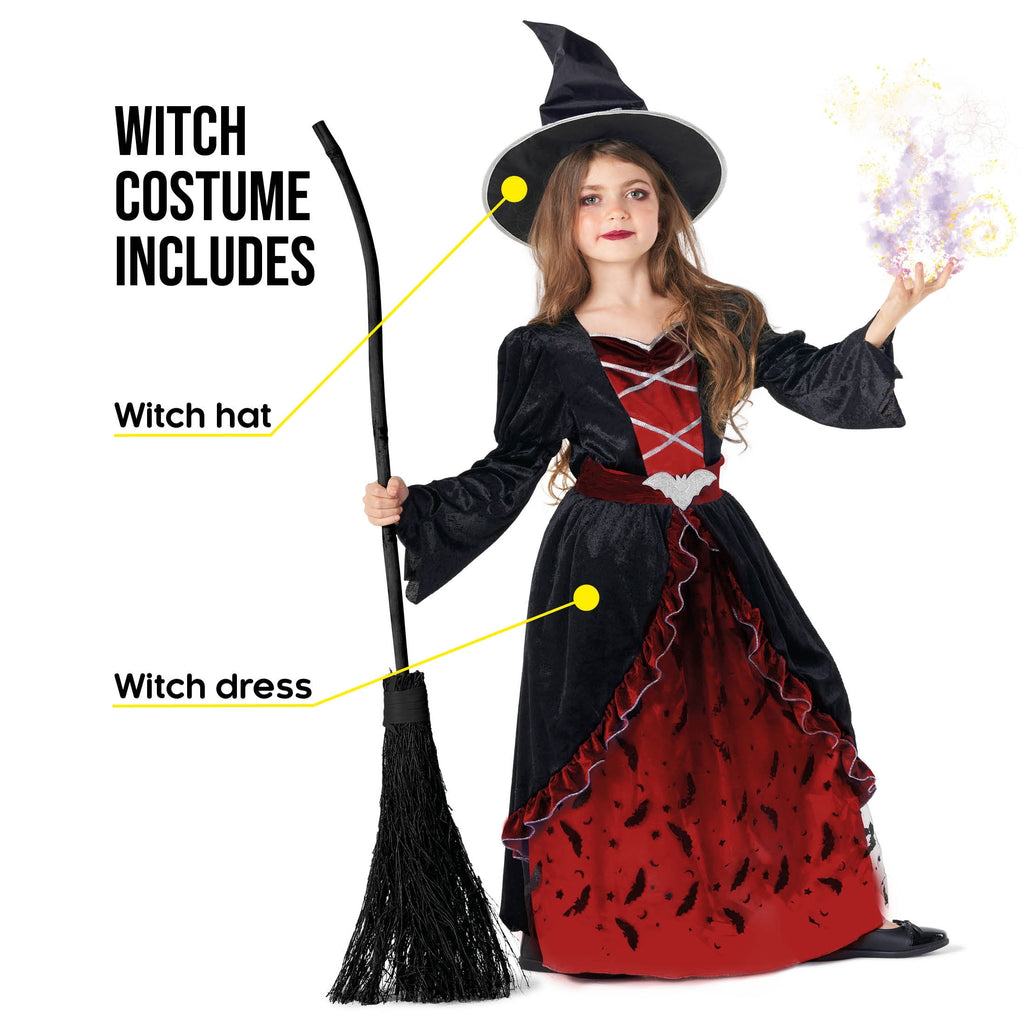 Morph Costumes Red Witch Costume For Girls Witch Costume Kids Halloween Witch Costumes For Girls Witch Costume Kids Girls M