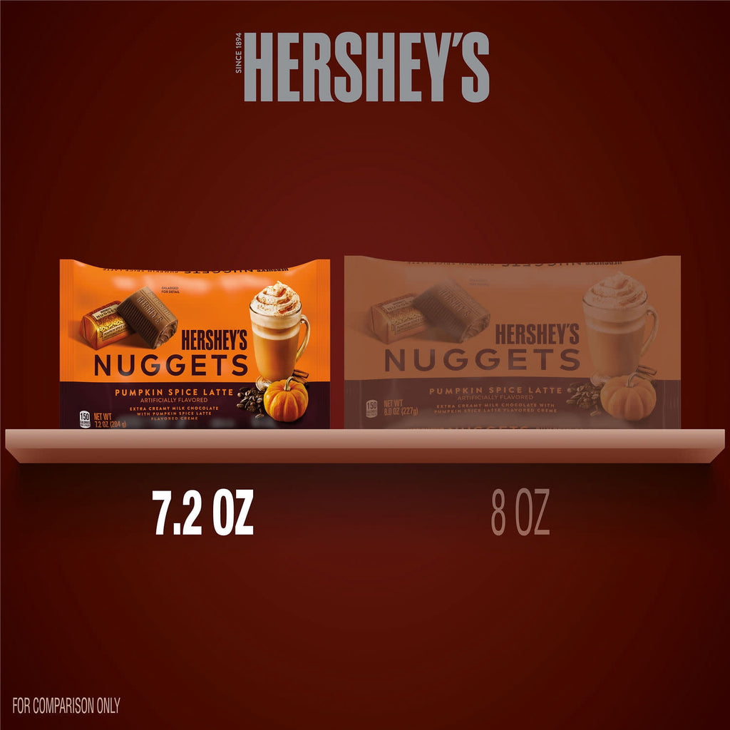 Hershey's Nuggets Pumpkin Spice Latte Flavored, Fall Candy Bag, 7.2 oz