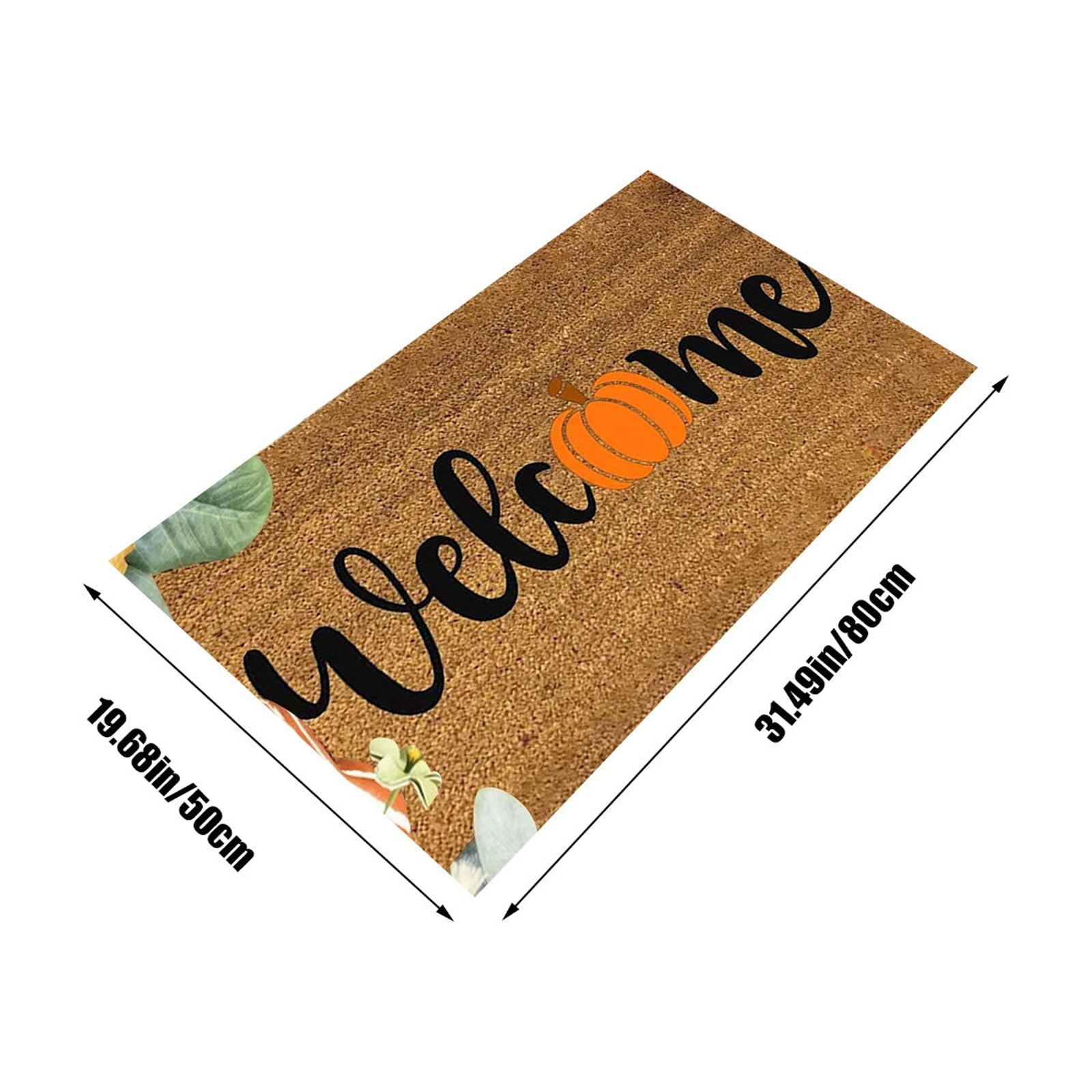 JOGZMZ Halloween Pumpkin Area Rug Bright Pumpkin Floor Mats Slip Resistants Earth Floor Mats For Front Door Bathroom Kitchen Room 19.67×31.49in