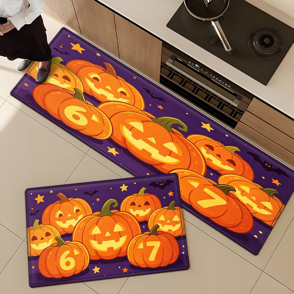 CCTFS Halloween Skeletons Holding Hot Drinks Household 1Pc Flannel Mat and Kitchen Rugs,Soft Non-slip for Bedroom Entryway