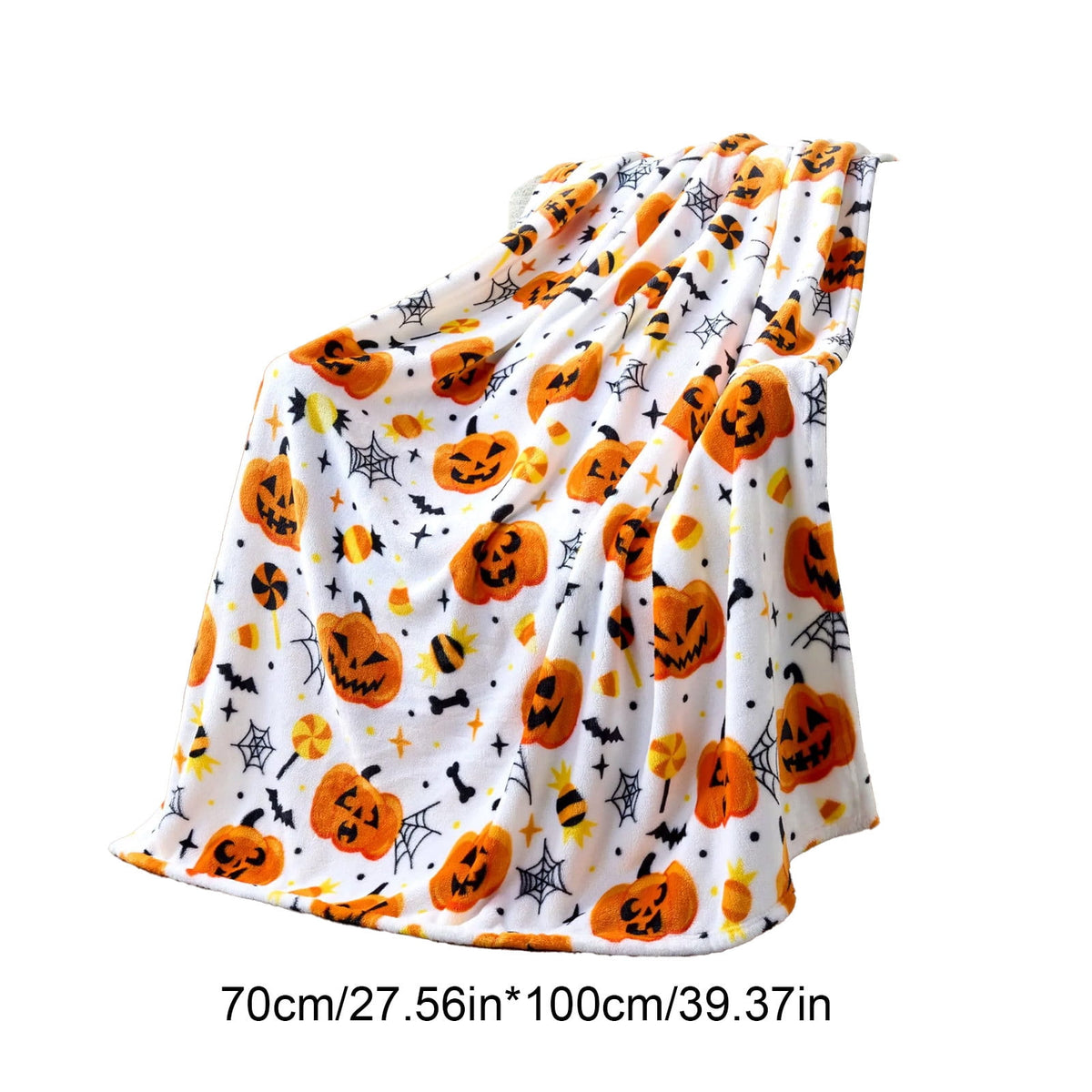 Pink Halloween Throw Blanket for Couch Fleece Halloween Decorations Throw Blankets Lightweight Soft Plush Big Throws and Blankets with Funny Ghost,30x40in