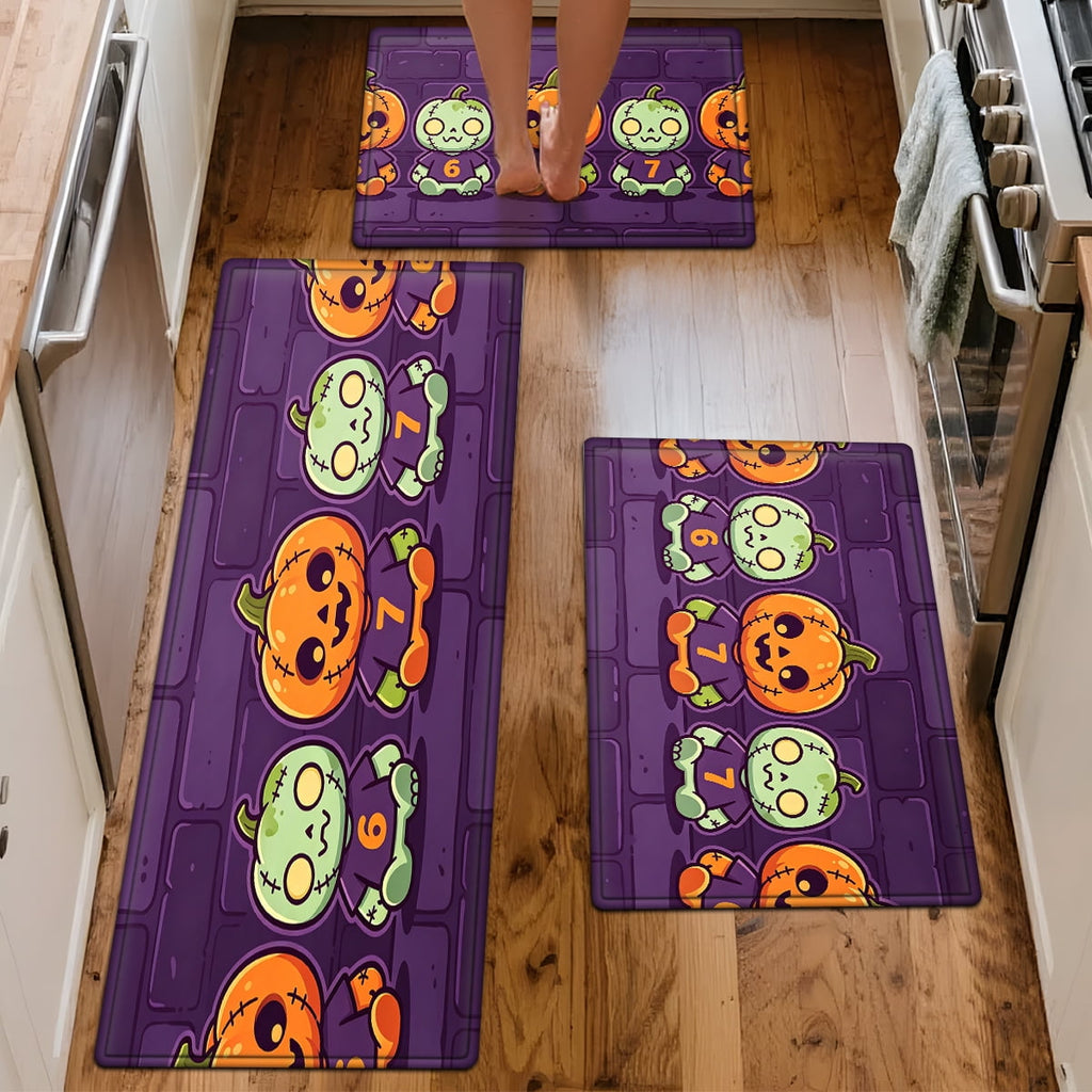 CCTFS Halloween Skeletons Holding Hot Drinks Household 1Pc Flannel Mat and Kitchen Rugs,Soft Non-slip for Bedroom Entryway