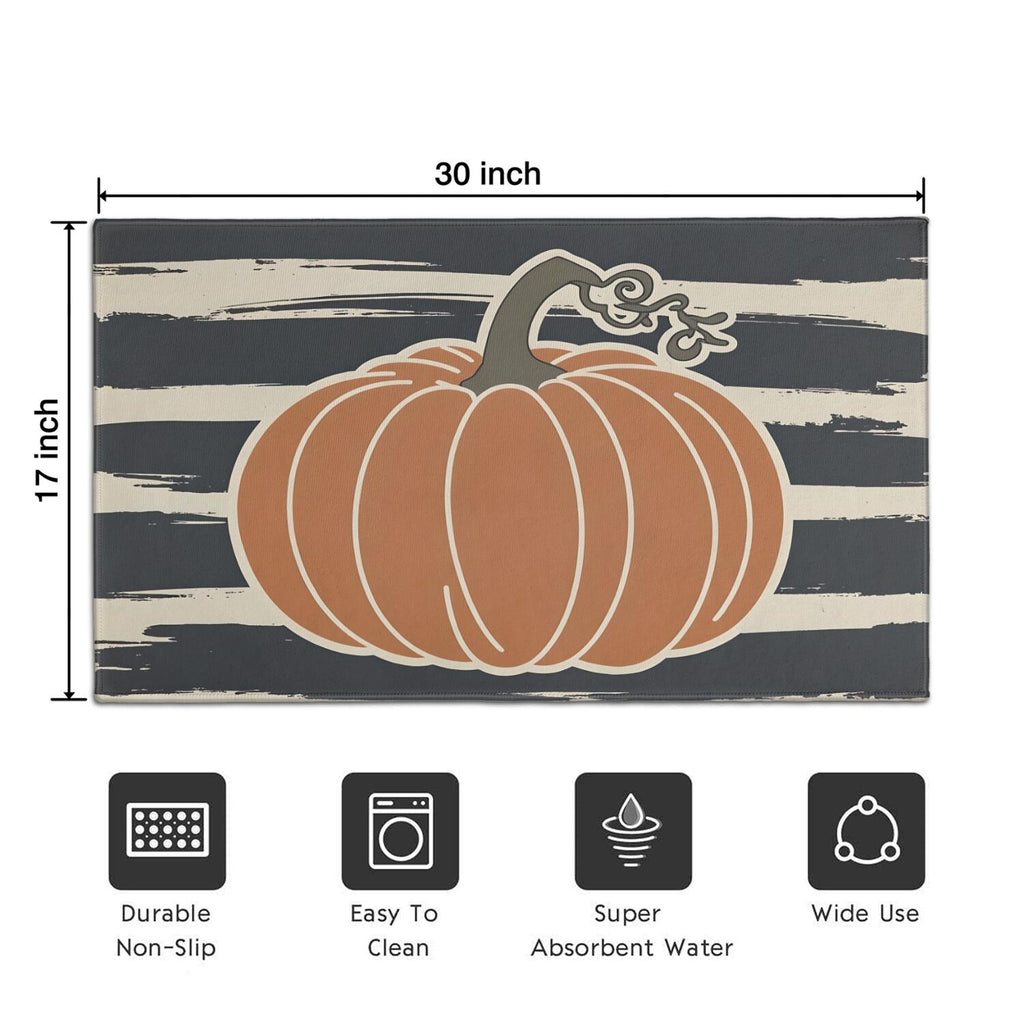Happy Halloween Door Mat Decorations Spider Bat Doormat Plain the Indoor Door Mat/Outdoor Crystal Velvet 30x17 Inches