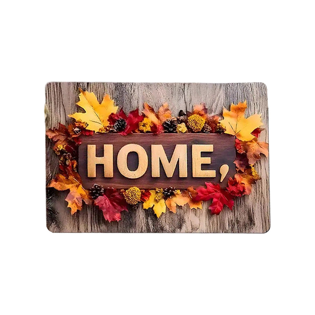 Fall Welcome Maple Leaves Decorative Doormat,Fall Pumpkins Maple Leafs Door mat Indoor Outdoor Entrance Floor Mat Non Slip Autumn Entry Mat for Thanksgiving Porch Front Door Decor 23.62*15.75in（A）