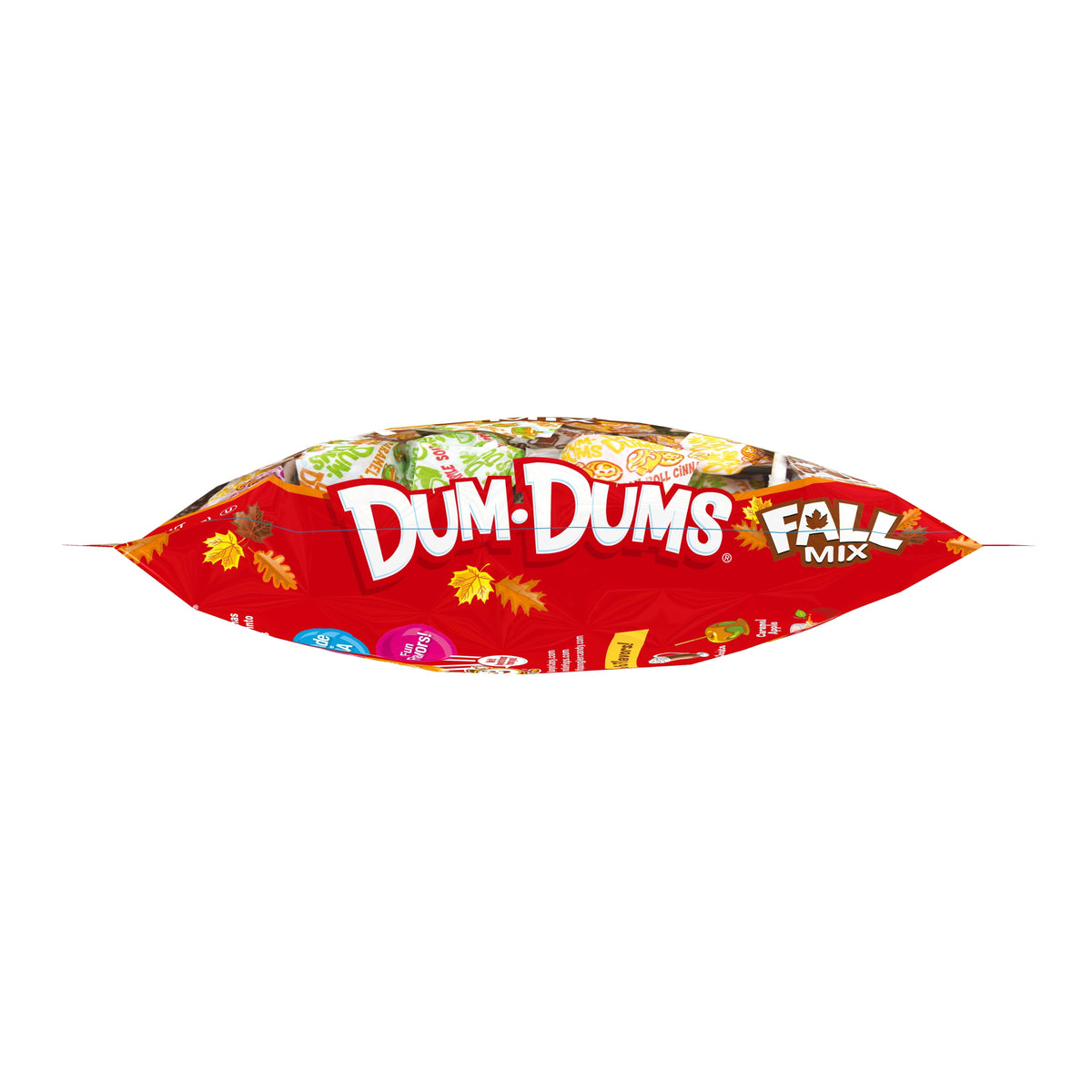 Dum Dums Fall Mix Halloween Assorted Candy, Allergen Free Lollipops & Suckers, Hard Party Candy, 9oz Bag