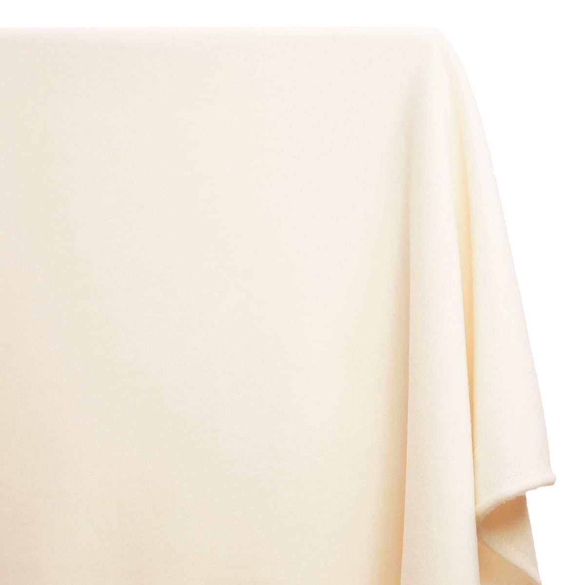 Polar Fleece 60" Soft Anti-Pill Polyester Flannel Fabric by the Yard – For Blankets, Jackets, Hats, Crafts & Sewing Projects (White, 1 Yard)