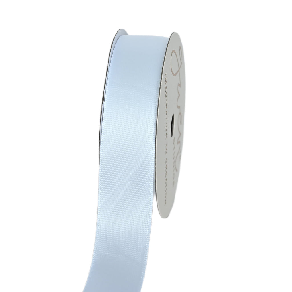 Gwen Studios 7/8" White Satin Ribbon, 7 Yards
