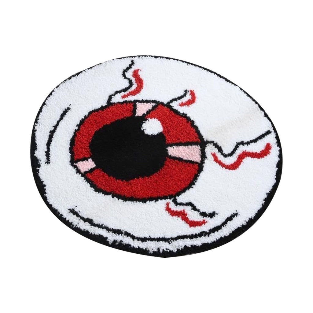 Fnochy Halloween Door Mat Bathroom Floor Mat Decorative Floor Mat Spider Web Eyeball Skull Ghost Halloween Decor Mat,23.6"X23.6" Clearance