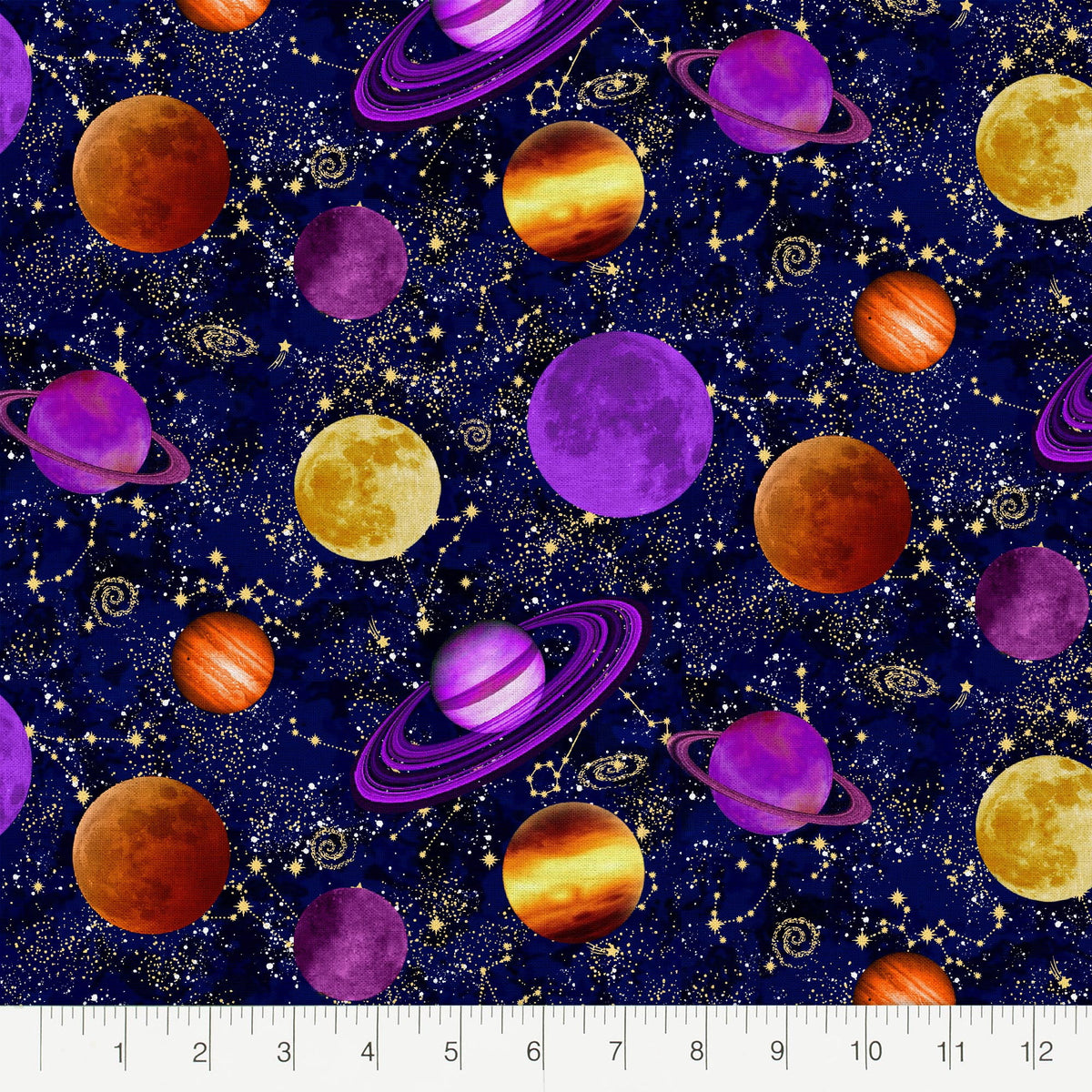 Create It 18" x 21" Cotton Galaxy Precut Sewing & Craft Fabric Bundle, Multicolor 5 Piece