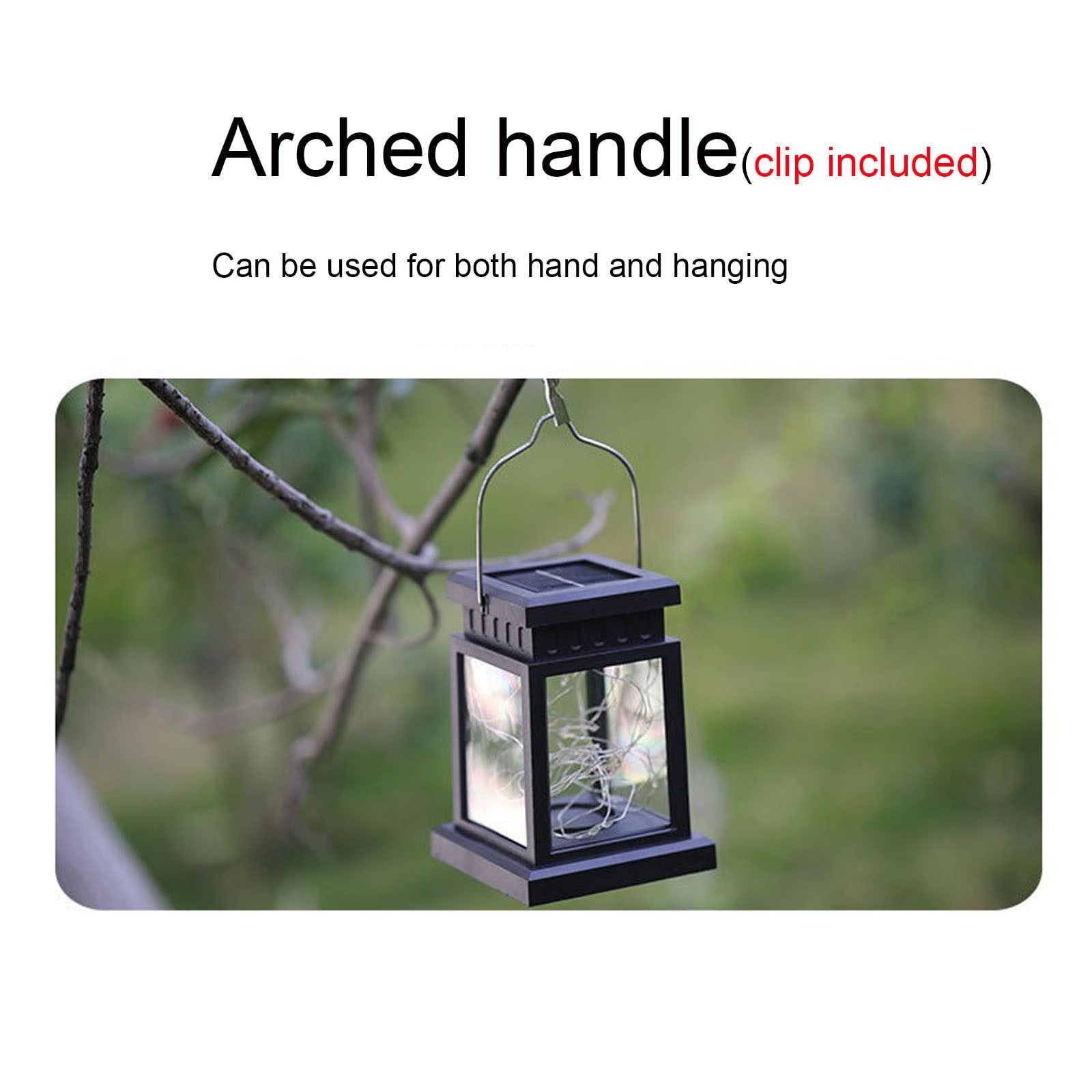 Kugisaki Solar Lantern Outdoor Waterproof Hanging Lamp ,Decorative Lights for Outside Yard Patio Backyard Porch