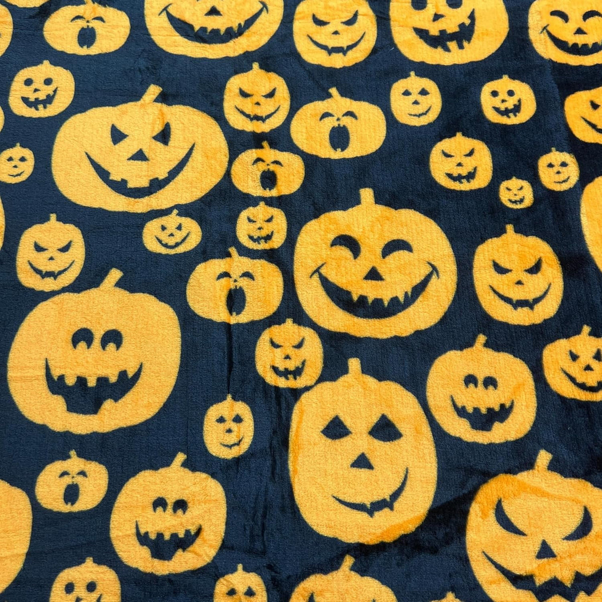Serafina Home Halloween Throw Blanket: Fuzzy Boo! Jack O'Lantern Spider Webs Skull and Black Cats Print on Velvet Fleece for Sofa Bed Couch Chair Dorm