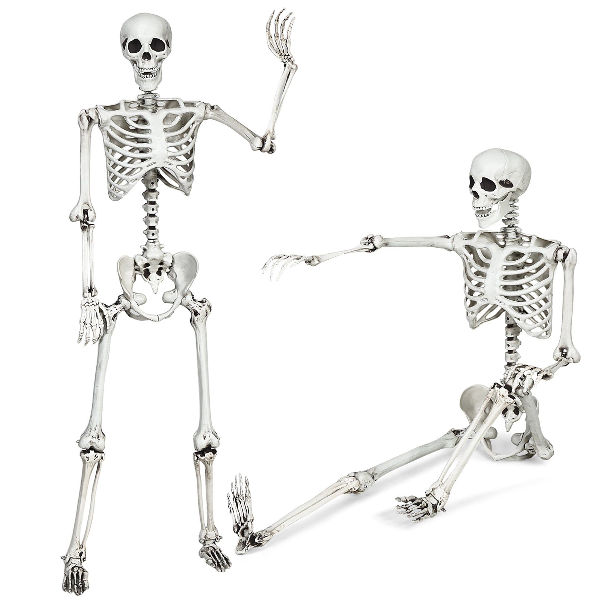 Costway 5.4ft Halloween Christmas Skeleton Life Size Realistic Full Body Hanging with Movable Joints 63 Inches