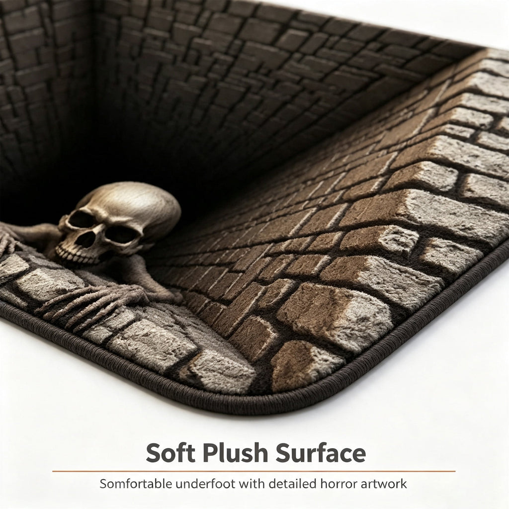 2026 New 3D Hole Rug, Rugs That Look like a Hole, Trap Optical Illusion Bottomless Non-slip Doormat for Door Entrance, Bathroom, Stairs, Playroom, Living Room, Or Area Decoration