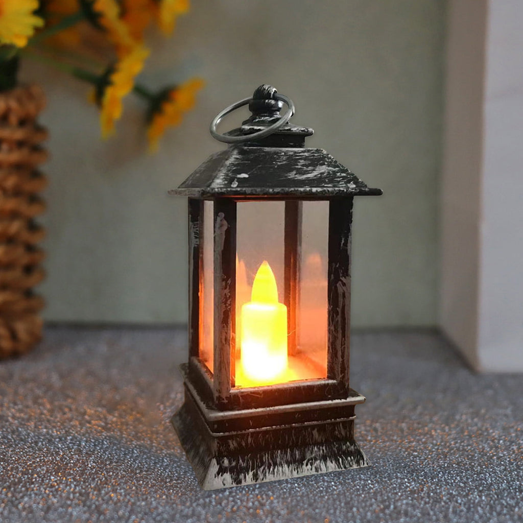 Vintage Lantern Decorative LED Flameless Candle, Hanging Lantern Portable Led Lantern for Indoor Outdoor Garden Yard Home Decor