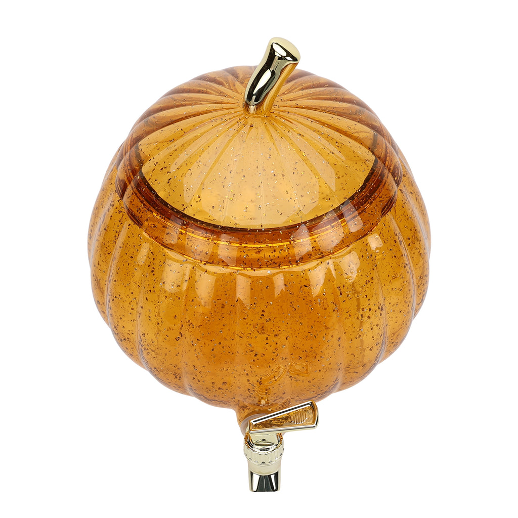 Way to Celebrate Halloween Orange Acrylic Pumpkin Beverage Dispenser, 1.5 gal