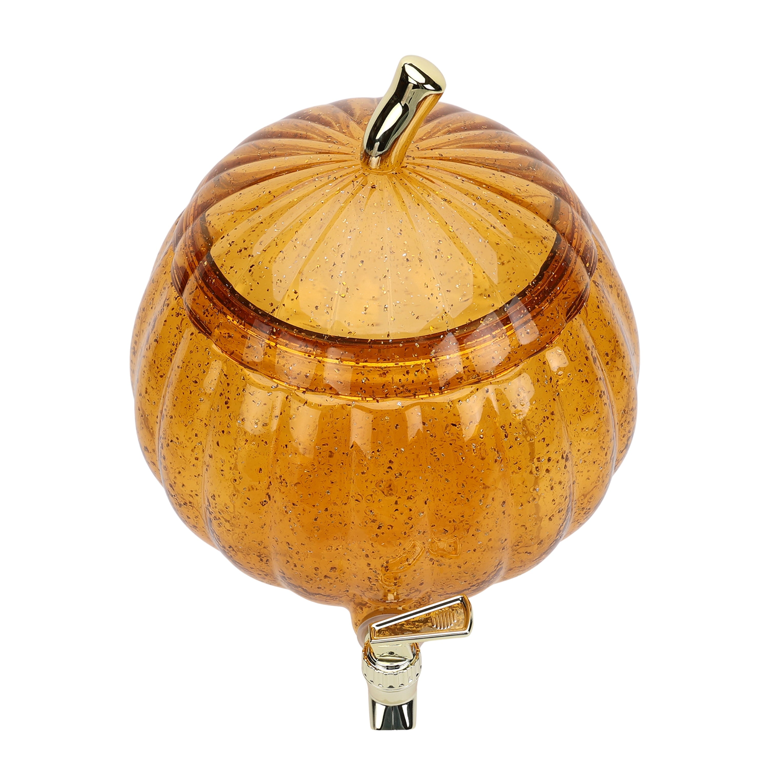Way to Celebrate Halloween Orange Acrylic Pumpkin Beverage Dispenser, 1.5 gal
