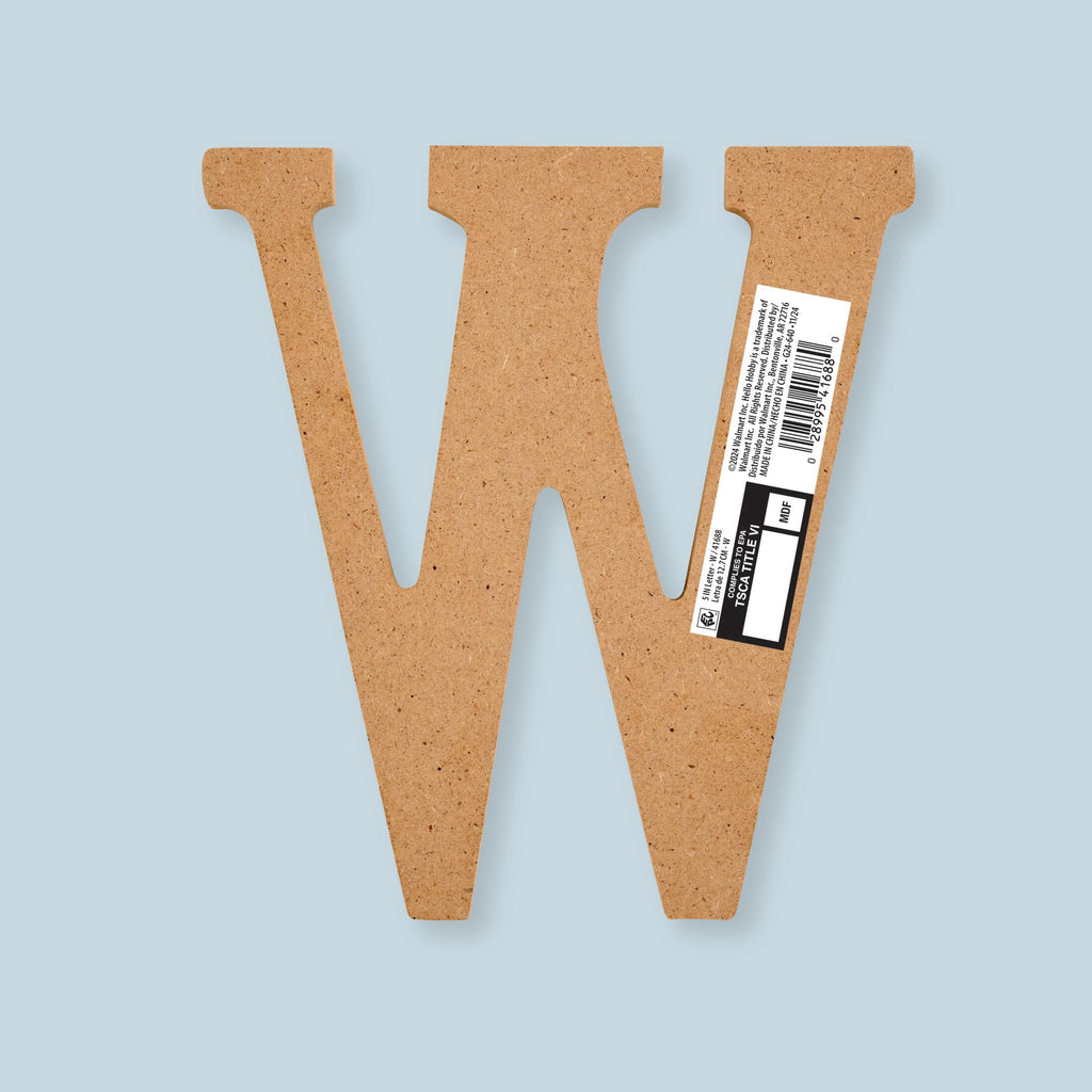 Plaid Unfinished Wood MDF 5" Letter for DIY Arts and Crafts, A
