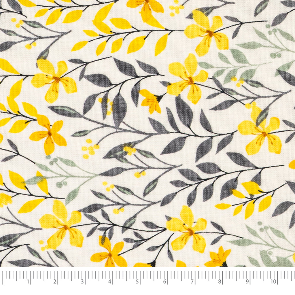 Waverly Inspirations 1 Yard Cut 100% Cotton Prints Fabric, Swaying Leaves, 44" Wide for Quilting & Sewing