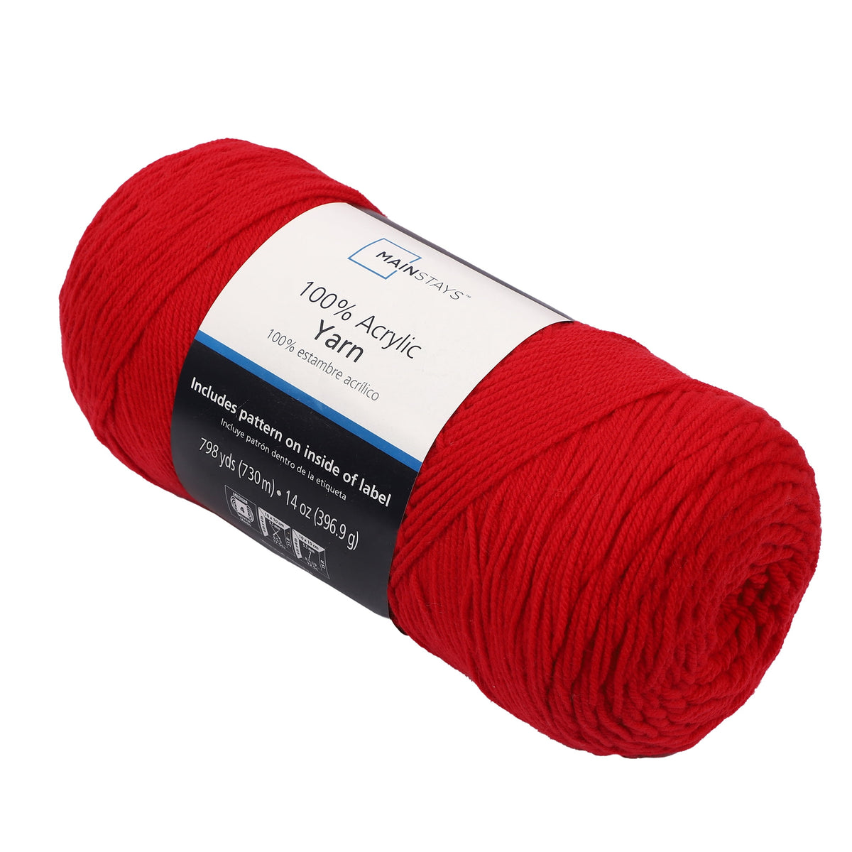 Mainstays Medium Acrylic Yarn, White, 14 oz, 798 yd