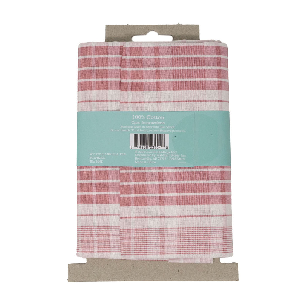 Waverly Inspirations 1 Yard Cut 100% Cotton Fabric, Plaid Tea Rose, 44 in Wide