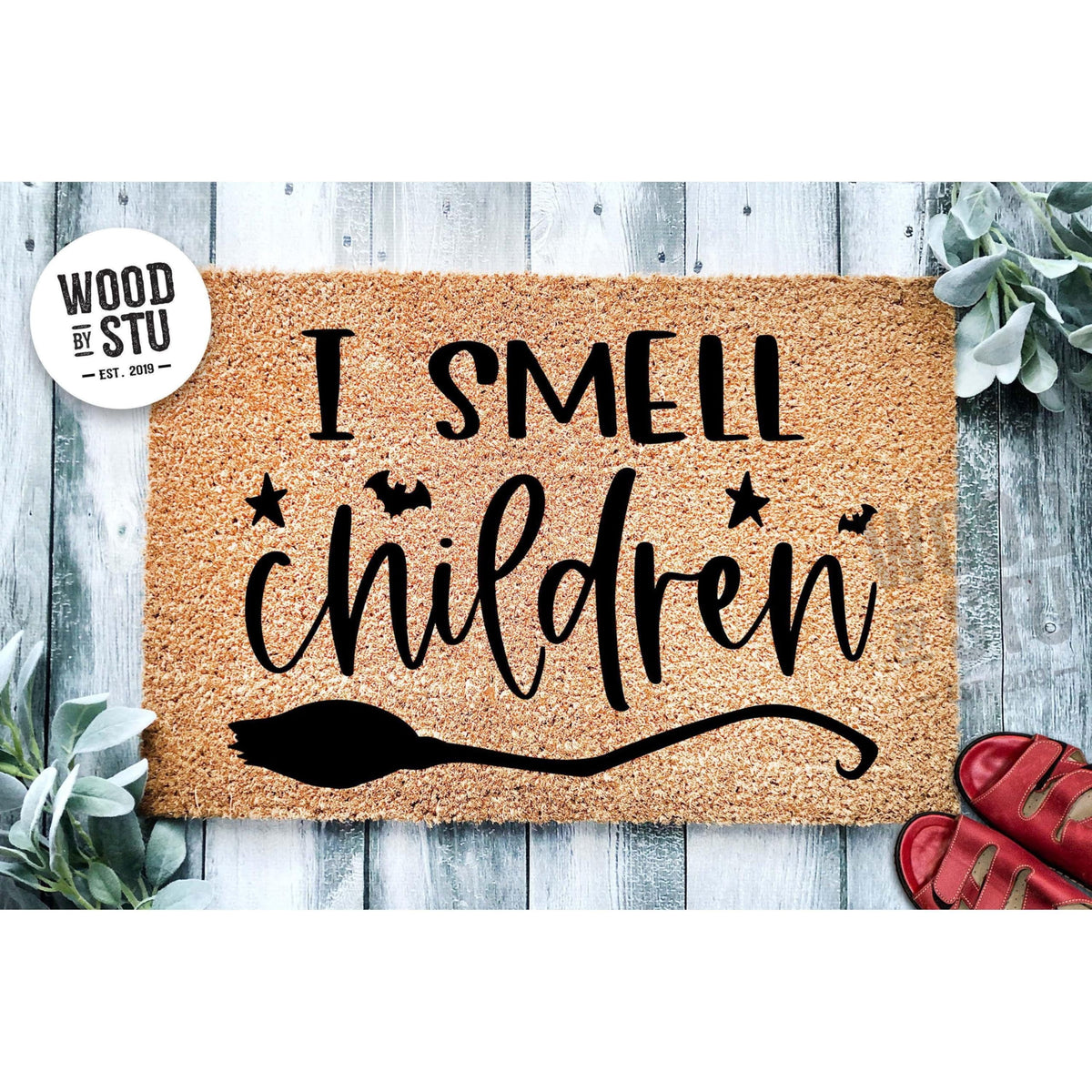 I Smell Children Door Mat | Witch Halloween Doormat | Welcome Mat | Hocus Pocus Halloween Decor | Home Doormat | Halloween