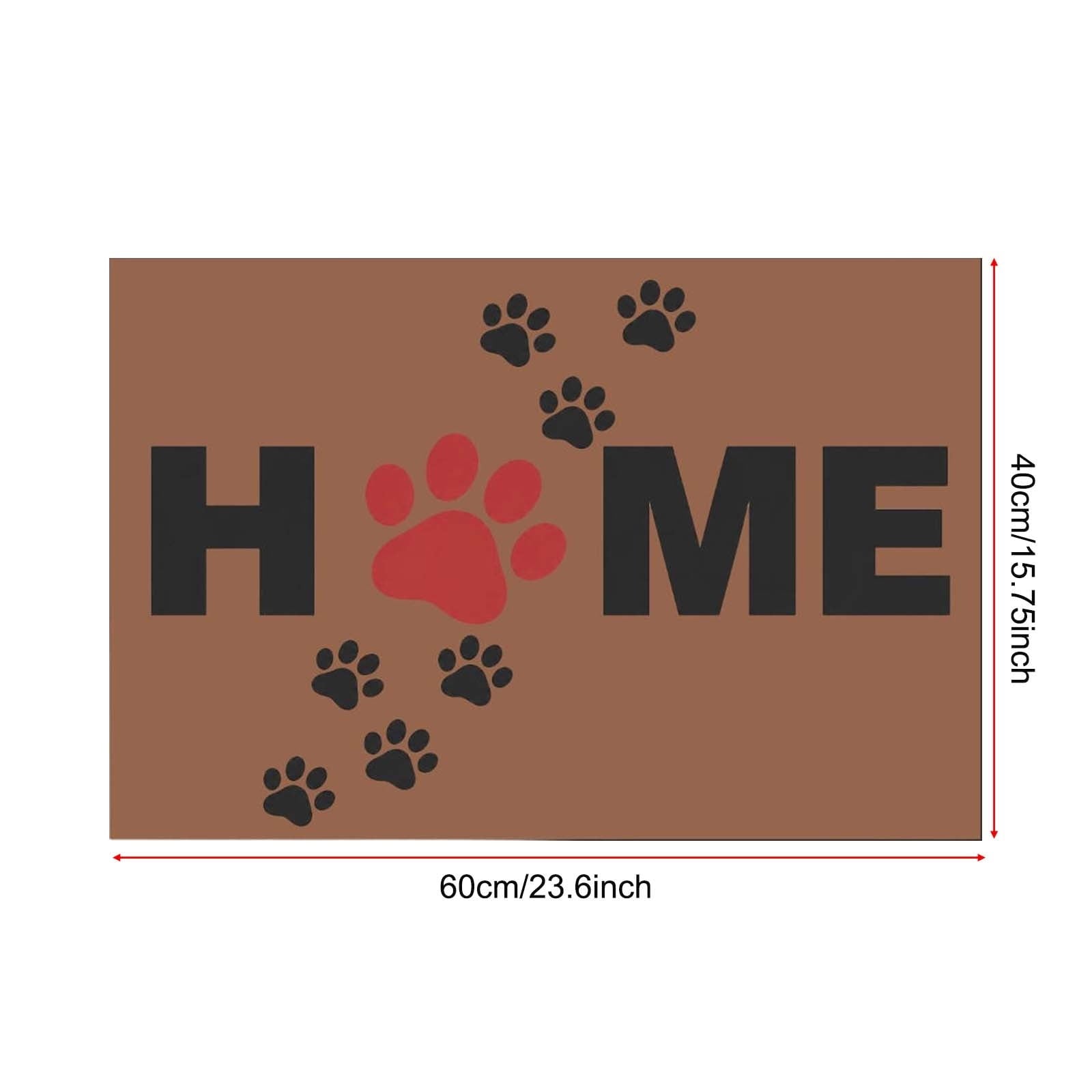 Front Door Mat Indoor Outdoor Entrance Rug, Semicircular Entrance Mat, Half Round Waterproo Non-Slip Durable Rubber Doormat for Garage, Patio, 29.5 inch