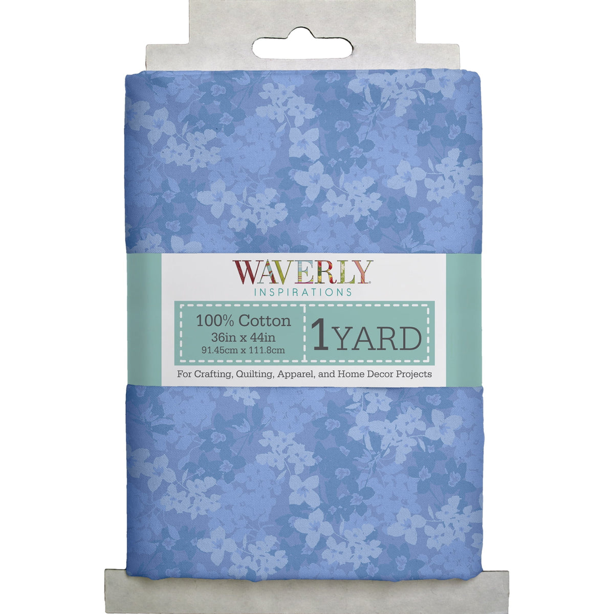 Waverly Inspirations 1 Yard 100% Cotton Eva's Blooms, Marina, 44" Wide for Quilting & Sewing