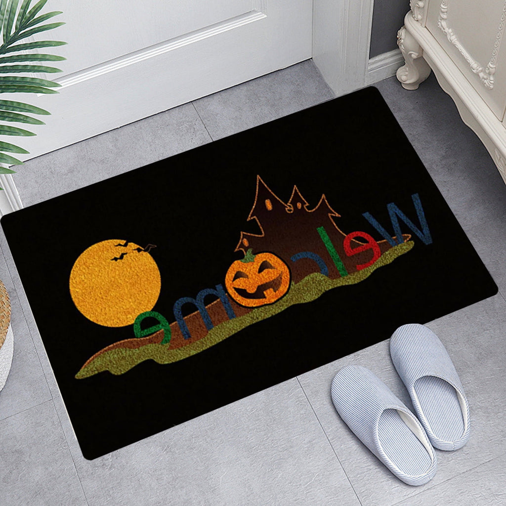 PEIBang Halloween Door Mat,Pumpkins Outdoor Rug Bathroom Doormat,Decorative Front Doormat Indoor Outdoor for Home Decor